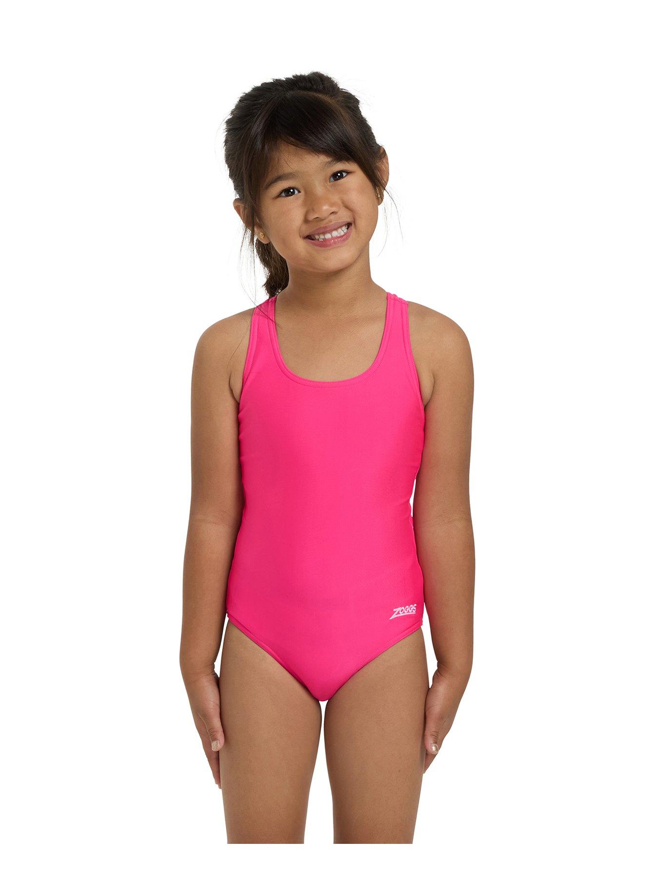 Zoggs Kids Girls Bellambie Actionback Swimsuit - Pink