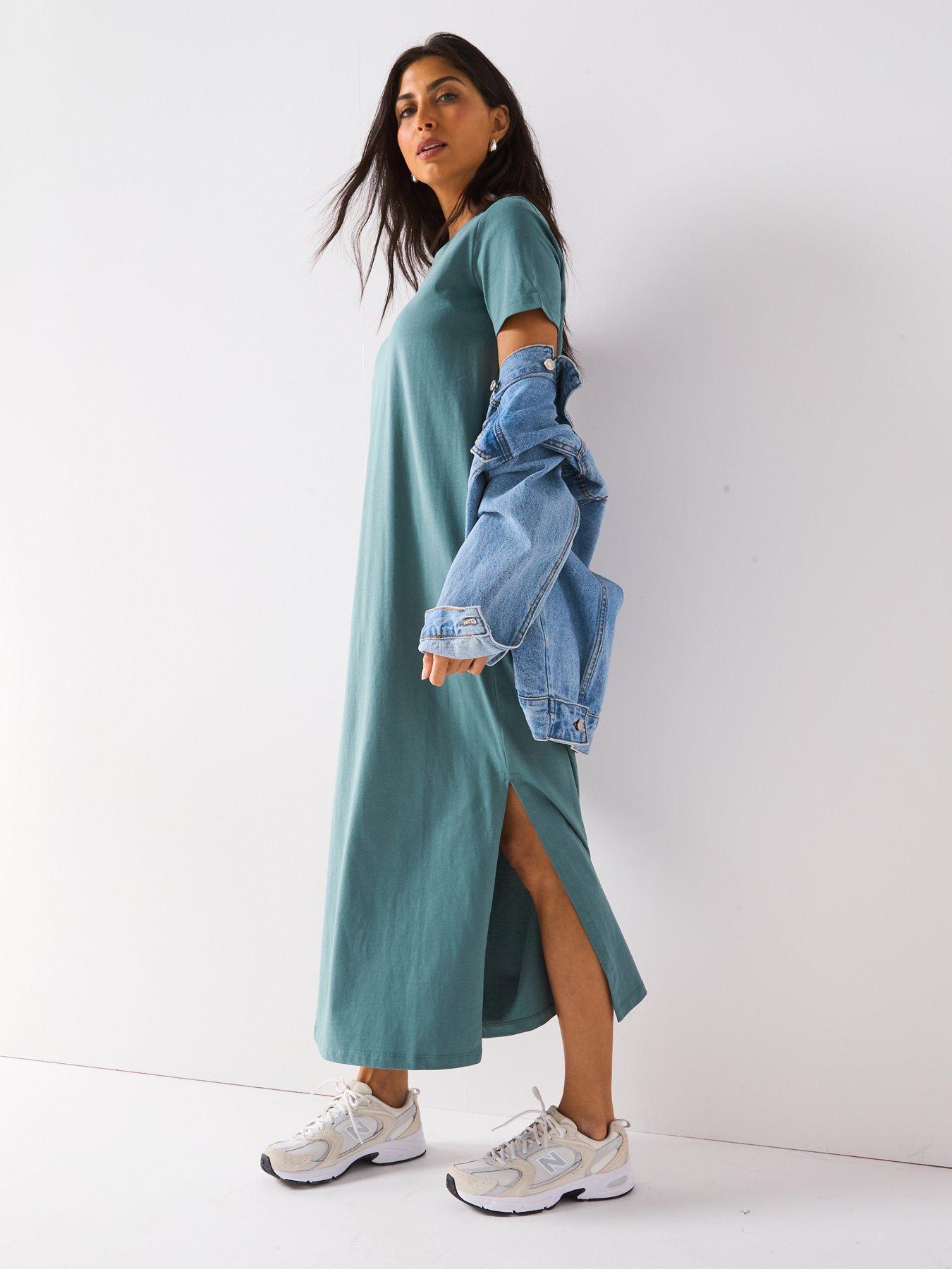  image of everyday-jersey-basic-midaxi-dress-green