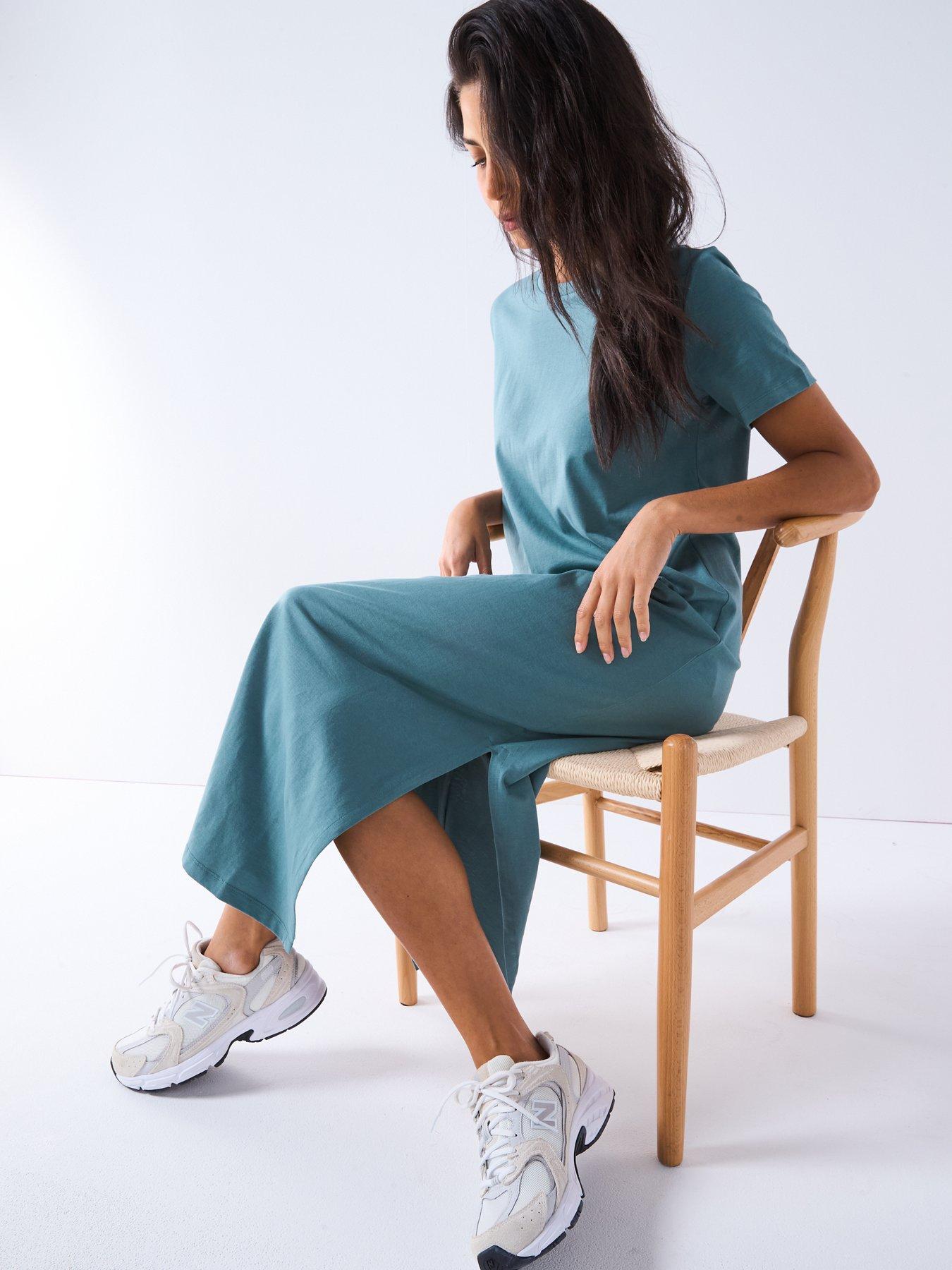  image of everyday-jersey-basic-midaxi-dress-green
