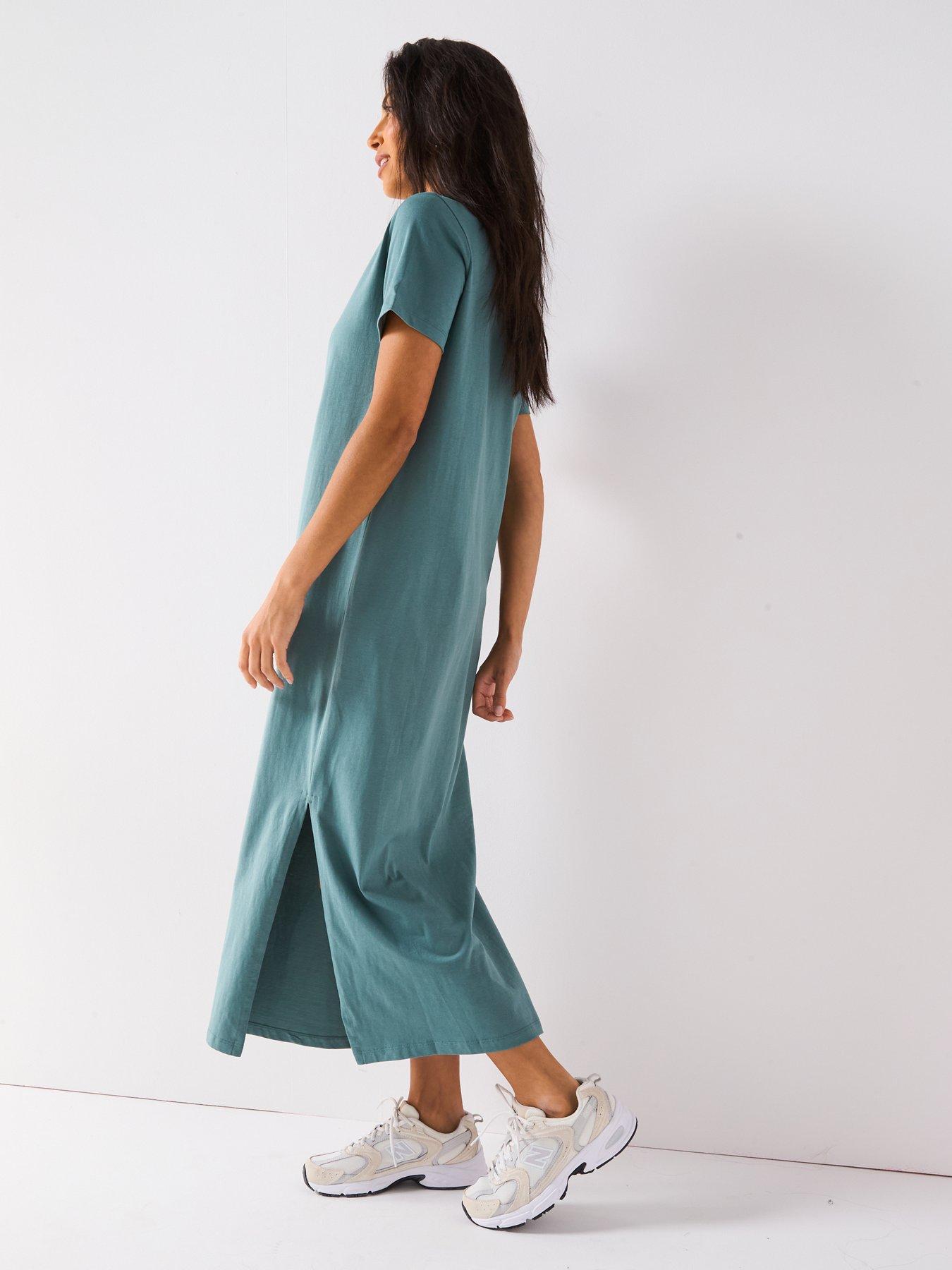  image of everyday-jersey-basic-midaxi-dress-green