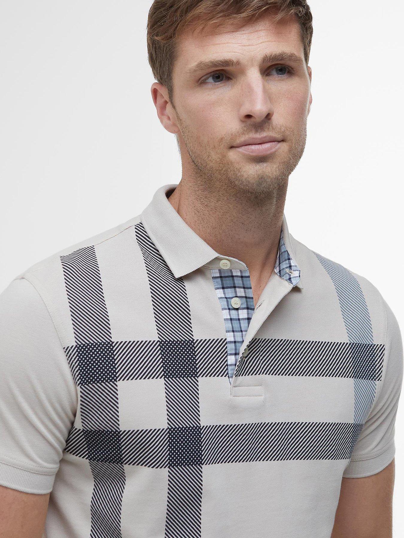  image of barbour-blaine-short-sleeve-polo-shirt-beige