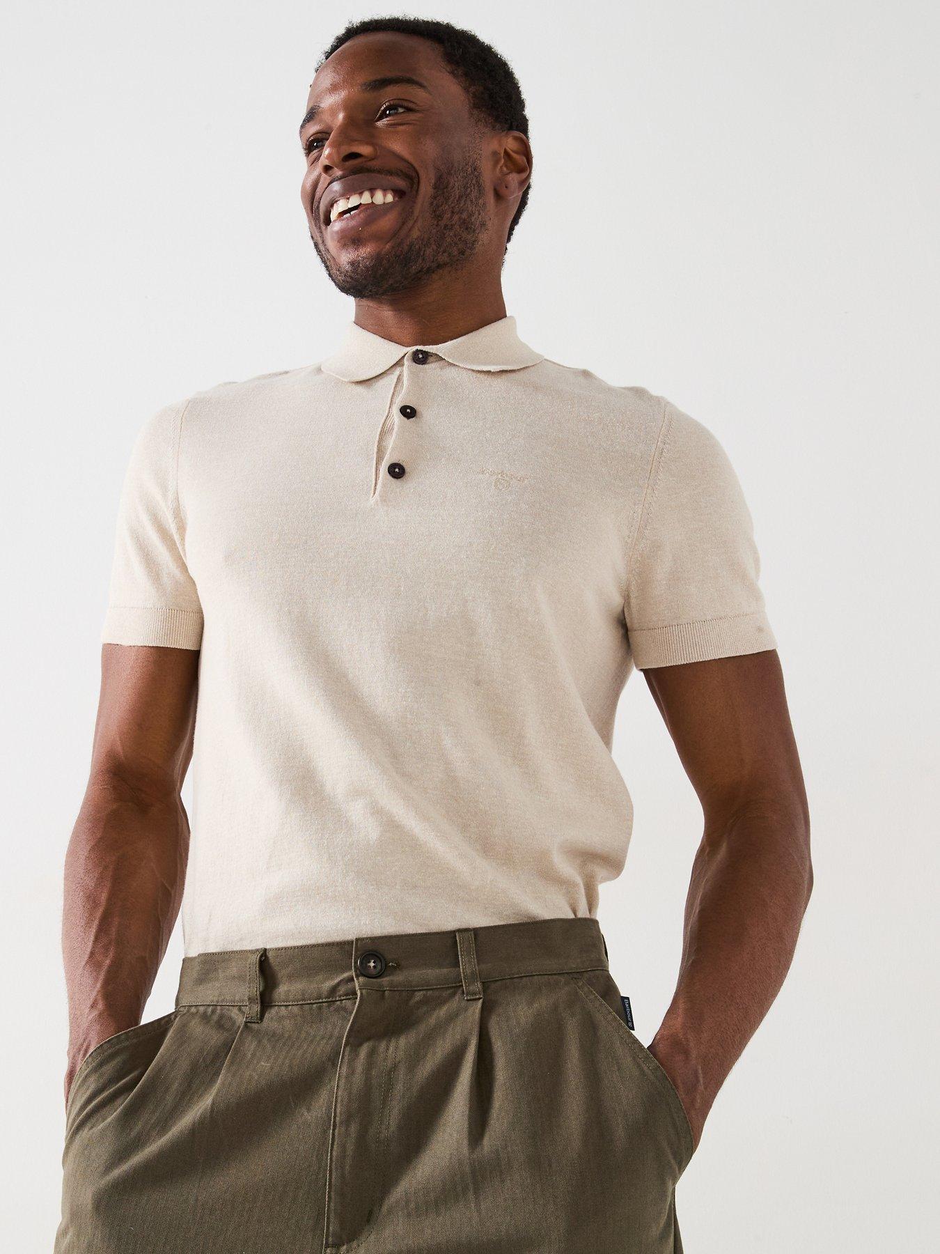  image of barbour-buston-short-sleeve-knit-polo-shirt-white