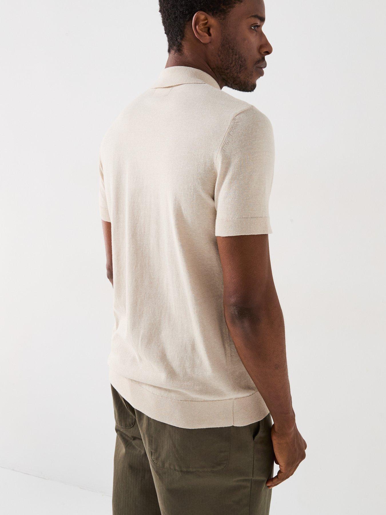  image of barbour-buston-short-sleeve-knit-polo-shirt-white
