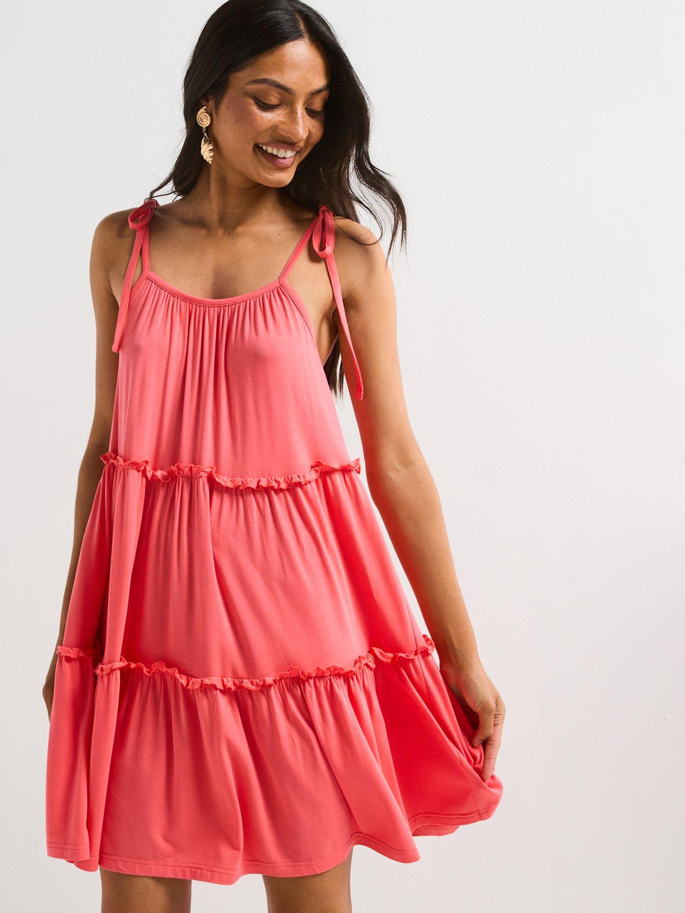 Everyday Hol Shop Tired Dress - Pink