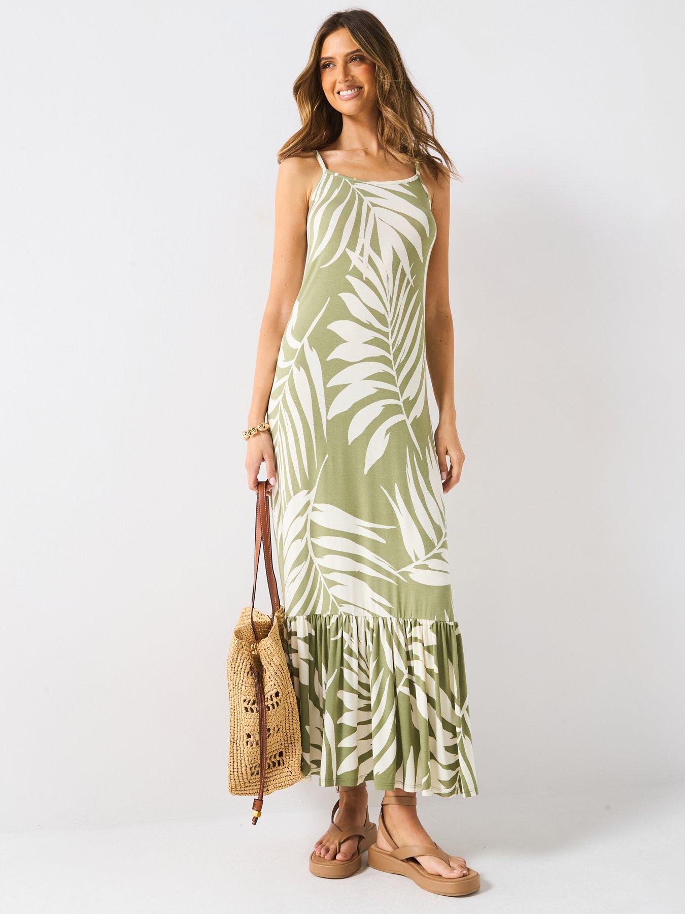 undefined Strap Maxi Dress - Print
