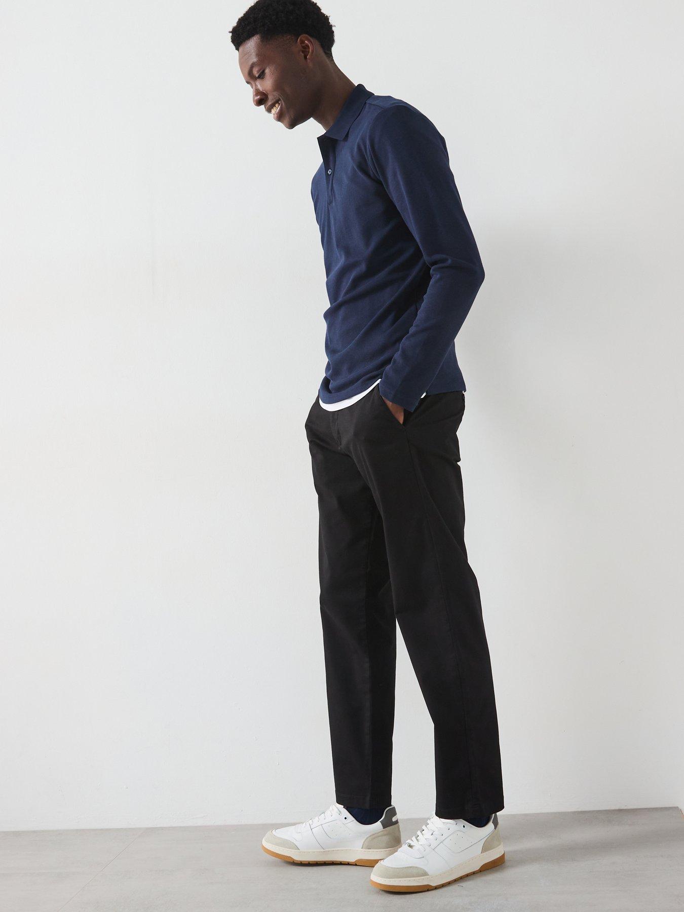  image of selected-homme-miles-straight-fit-flex-trousers-black