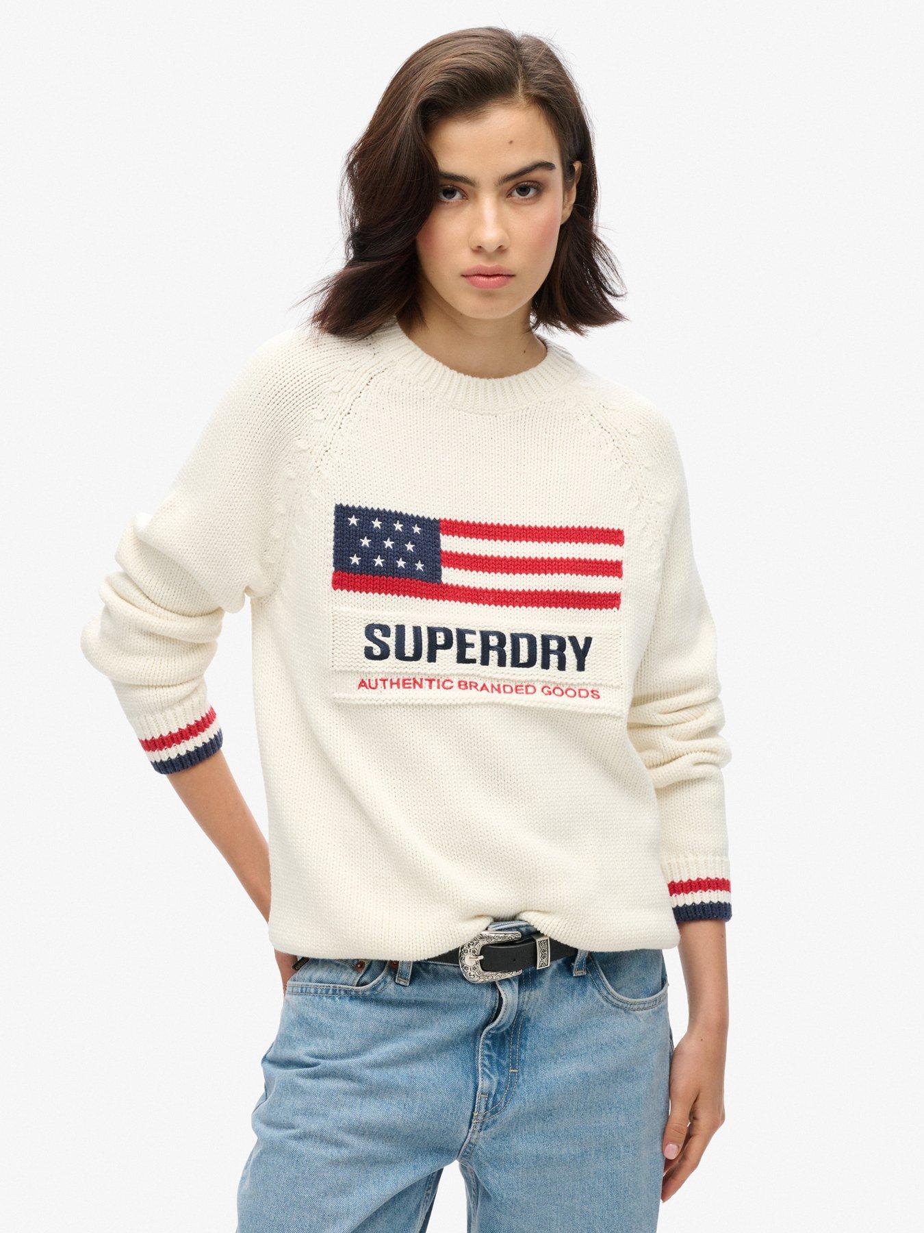 undefined Americana Knitted Jumper - White