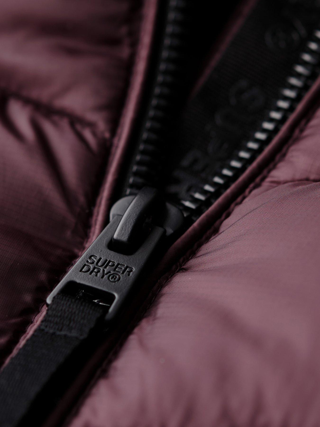  image of superdry-fuji-midi-padded-coat-purple