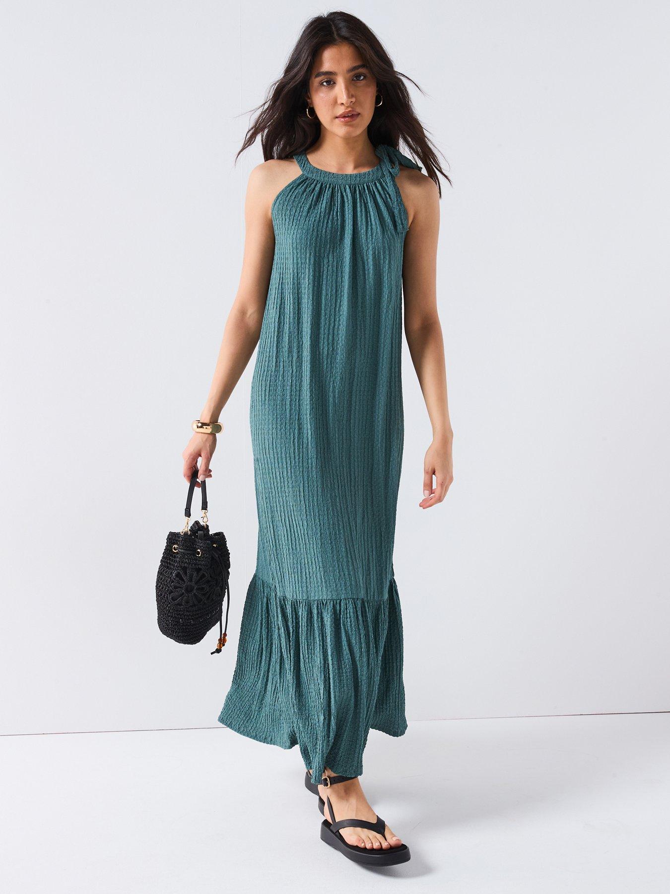 undefined Tie Neck Maxi