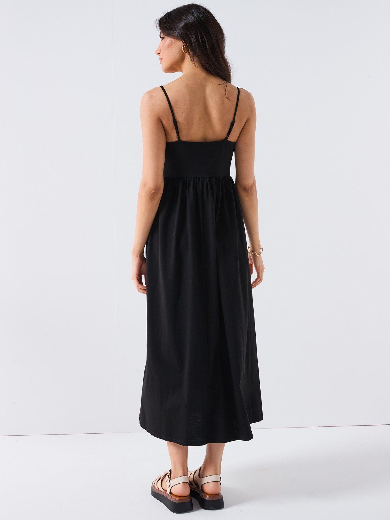  image of v-by-very-rope-detail-dress-black