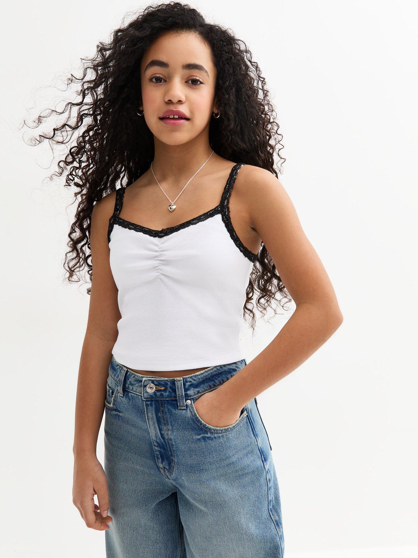 new-look-915-girls-white-lace-trim-ribbed-crop-cami-top