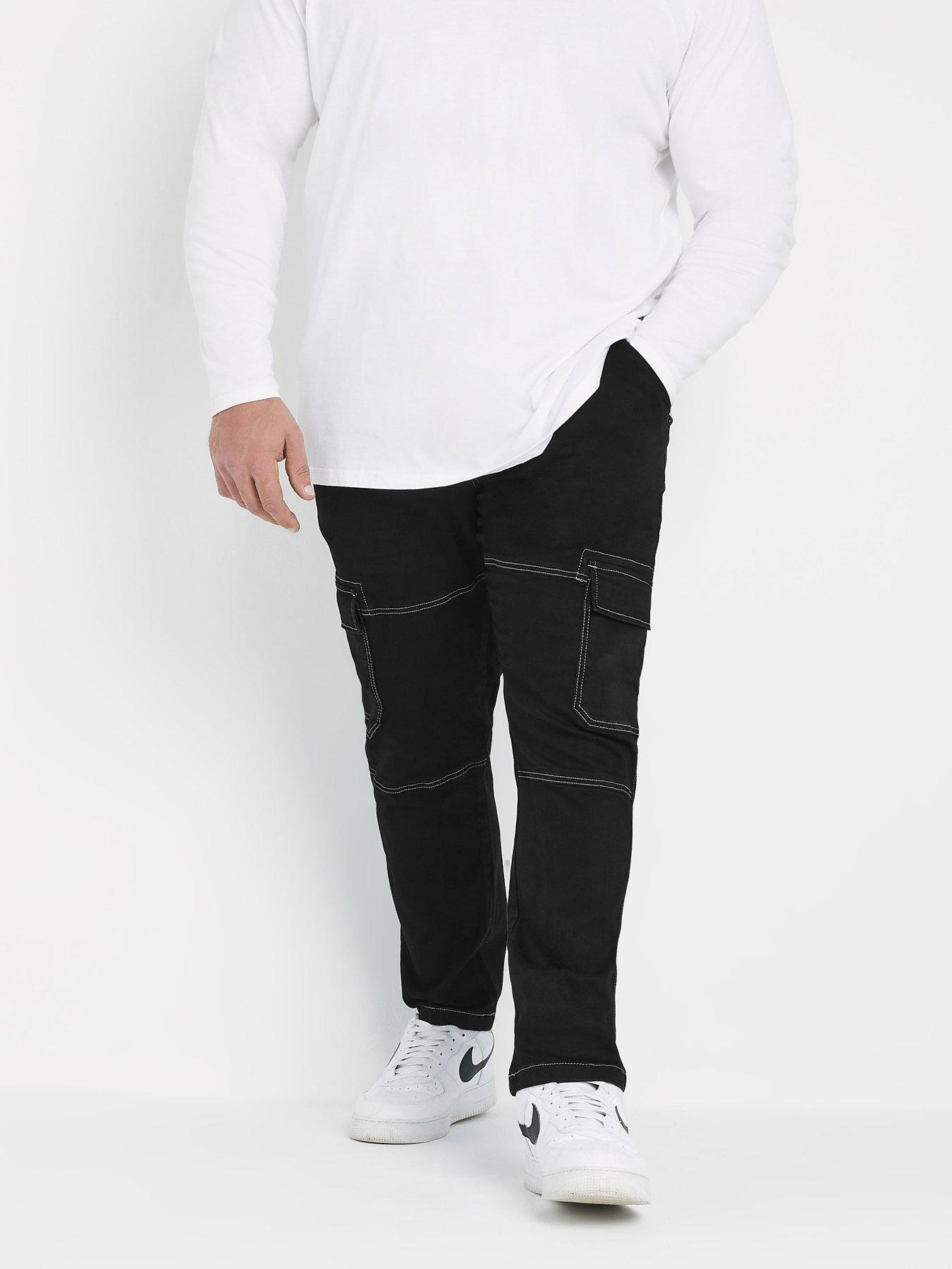  image of badrhino-cargo-slim-fit-jeans-30-black