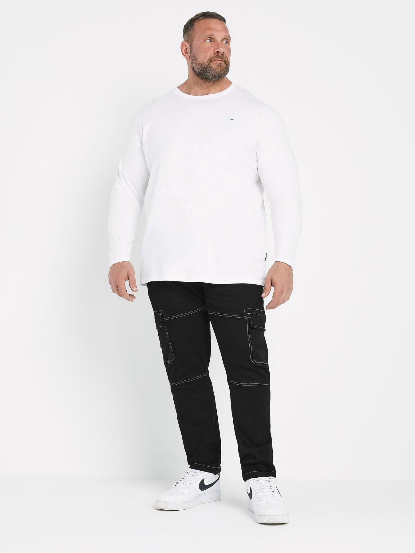  image of badrhino-cargo-slim-fit-jeans-30-black