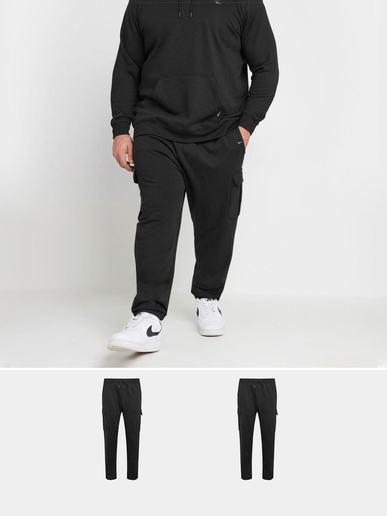 badrhino-2-pack-cargo-joggers-black