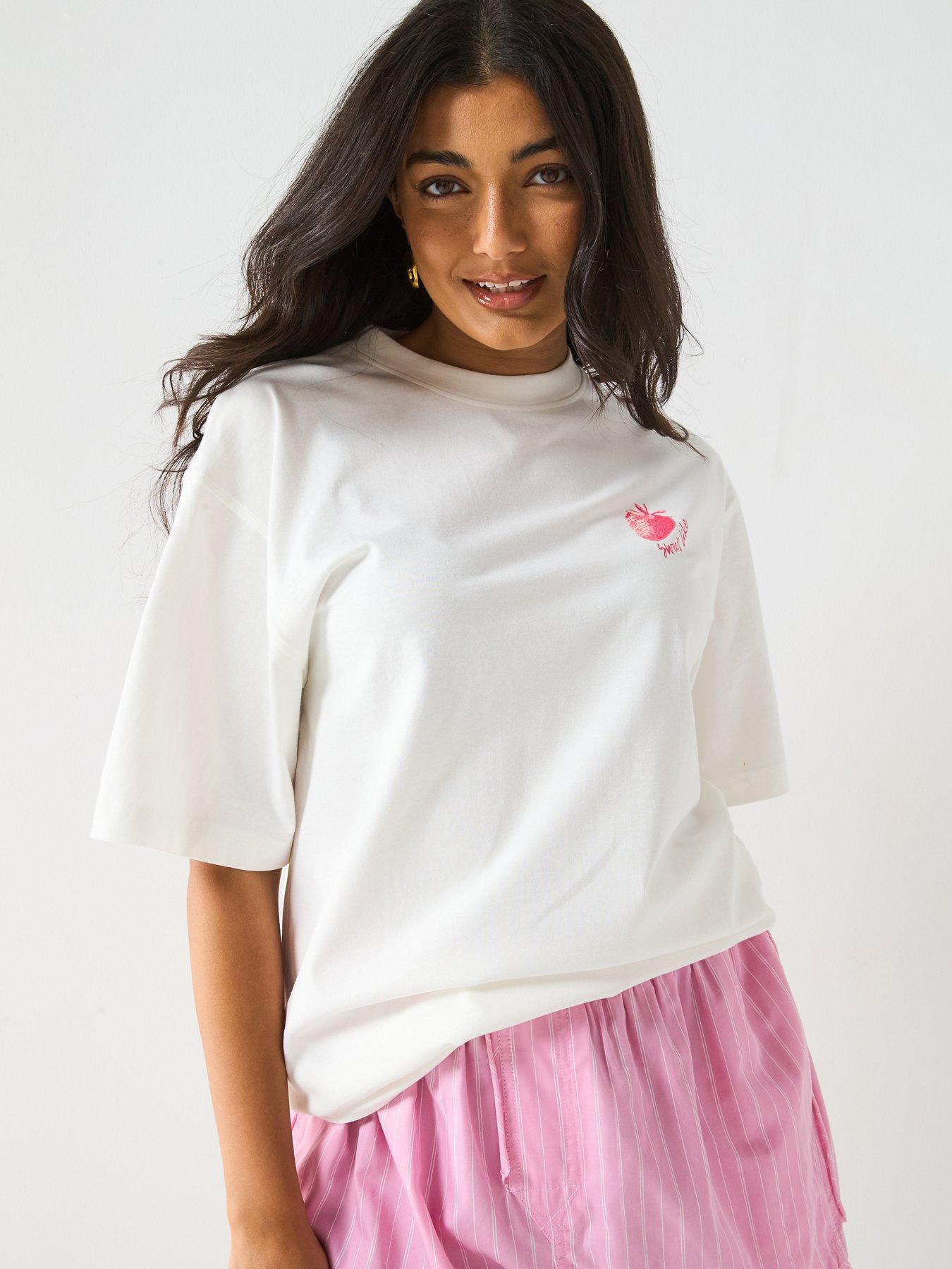 front image of everyday-fruit-oversized-graphic-t-shirt-white