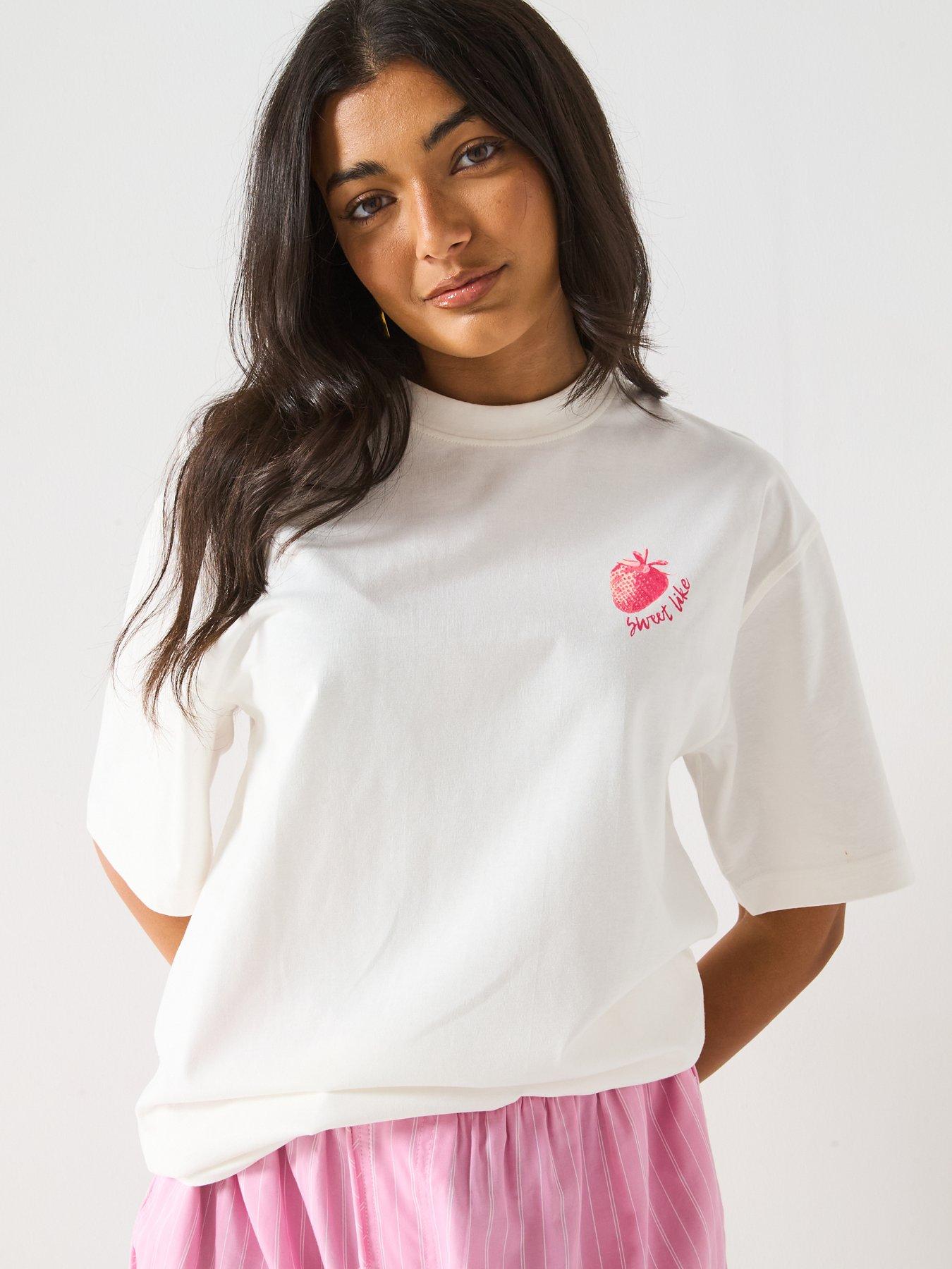 image of everyday-fruit-oversized-graphic-t-shirt-white
