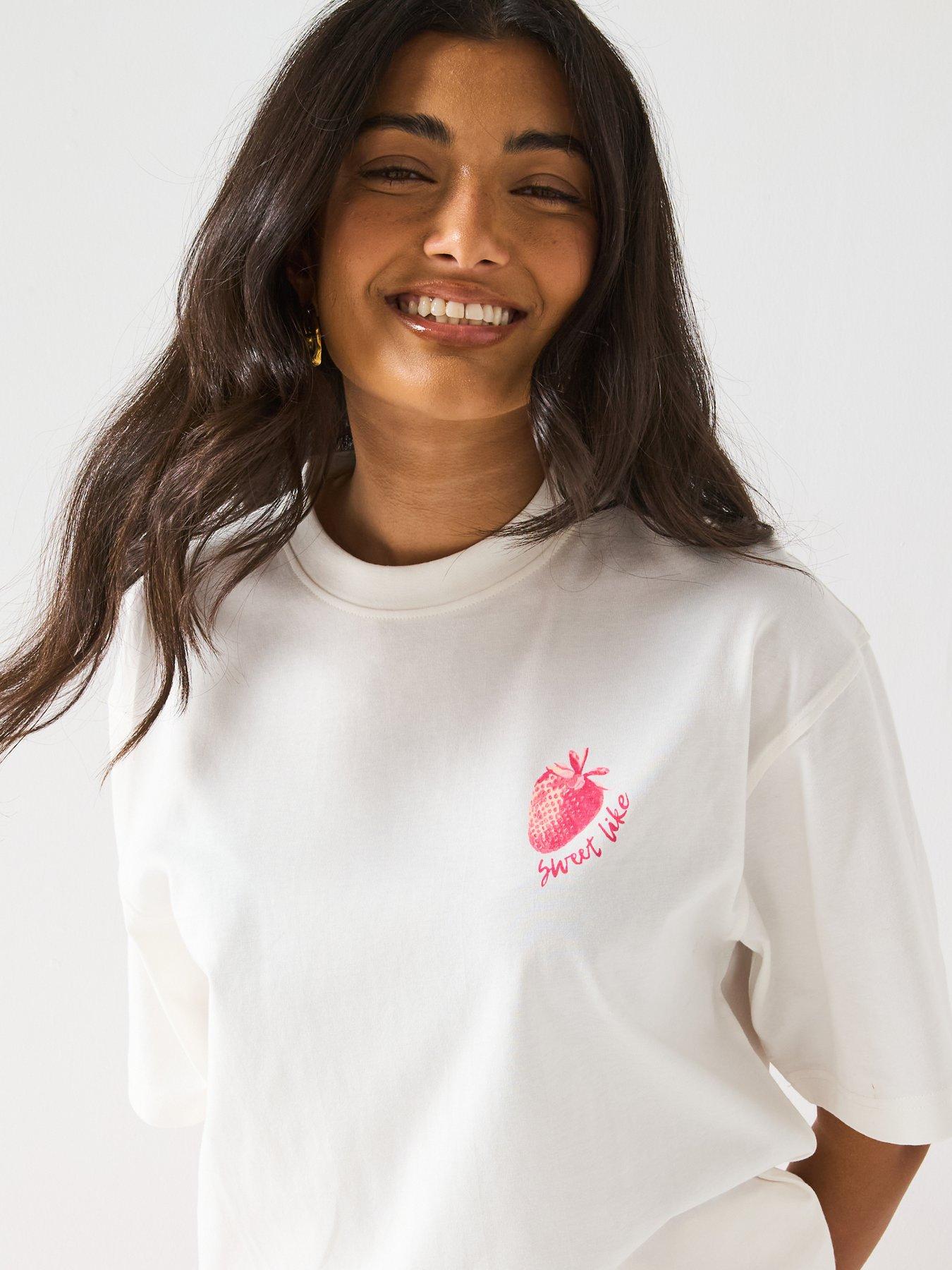  image of everyday-fruit-oversized-graphic-t-shirt-white