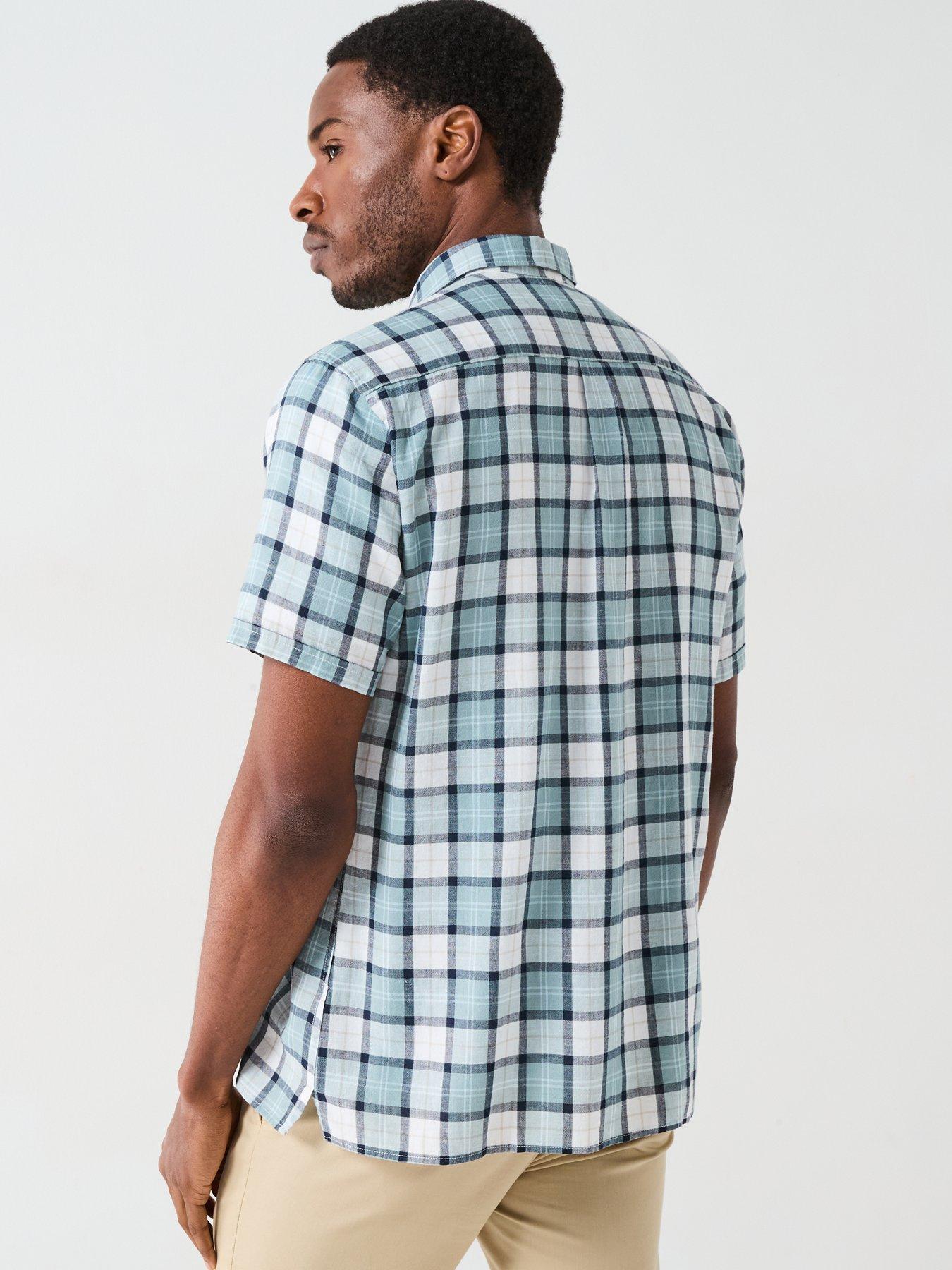 Image 2 of 5 of Barbour Midfield Tartan Short Sleeve Shirt - Blue