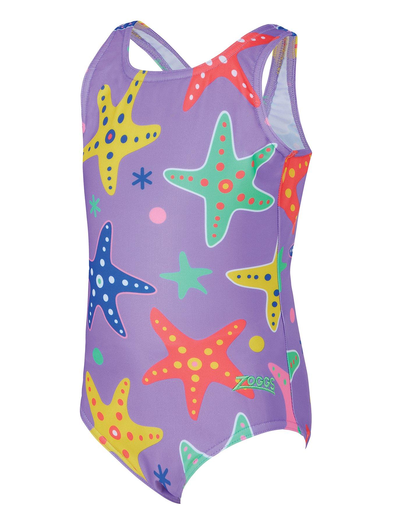 Zoggs Kids Girls Stargaze Scoopback Swimsuit - Purple