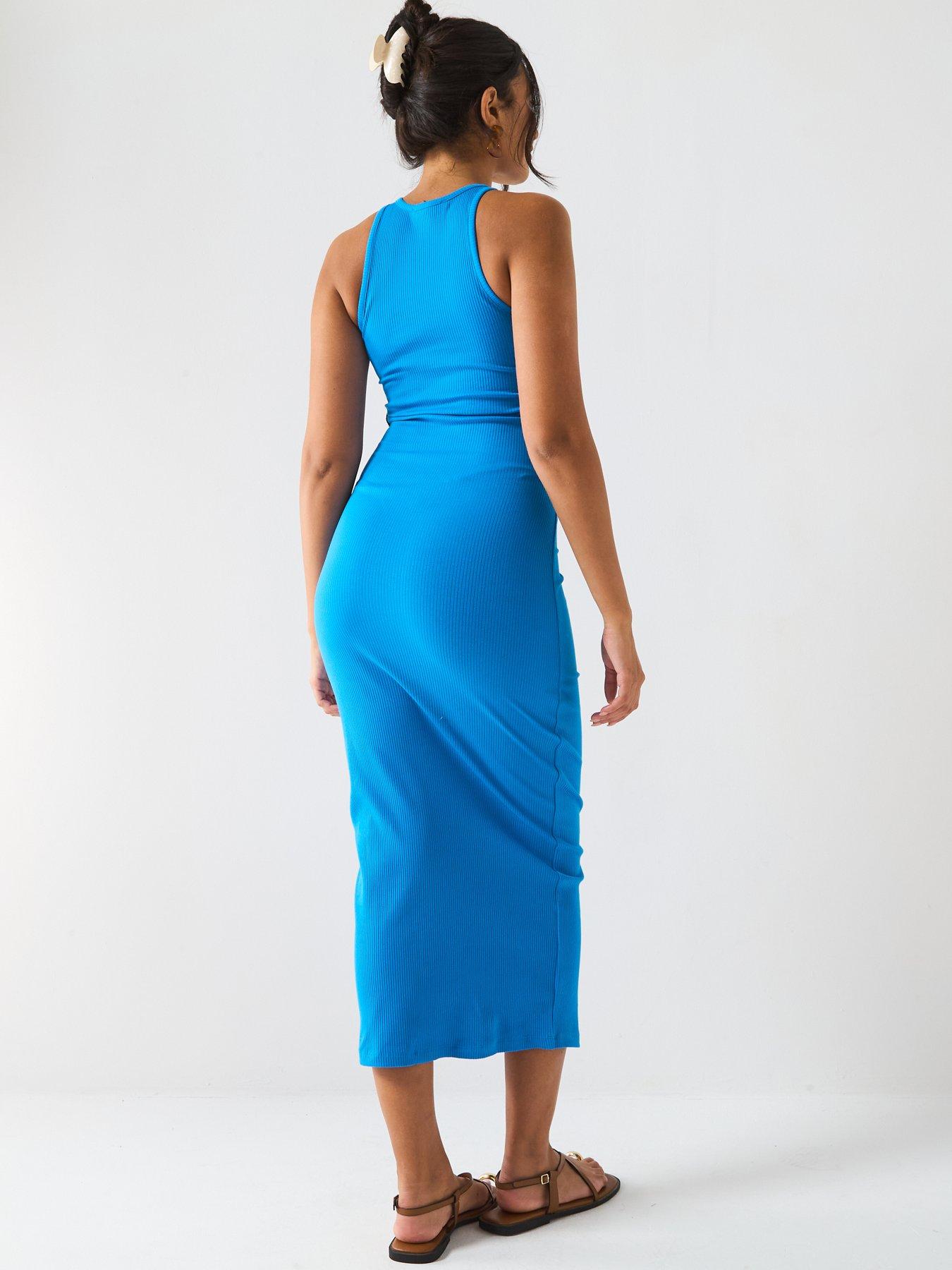 stillFront image of v-by-very-crochet-side-rib-dress