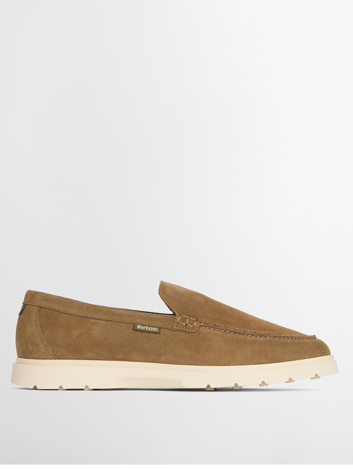 Barbour Carty Suede Loafers - Light Beige