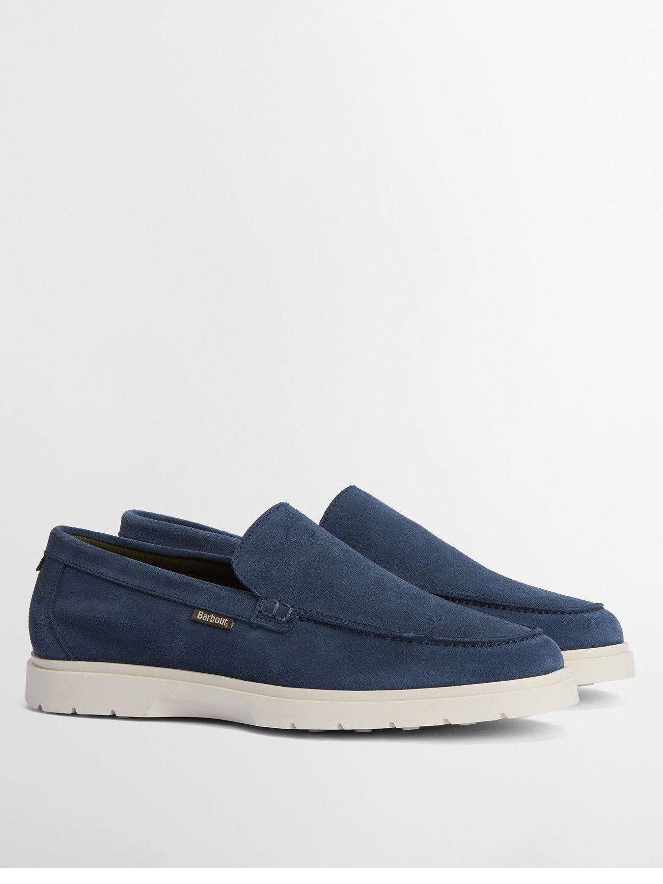  image of barbour-carty-suede-loafer-blue