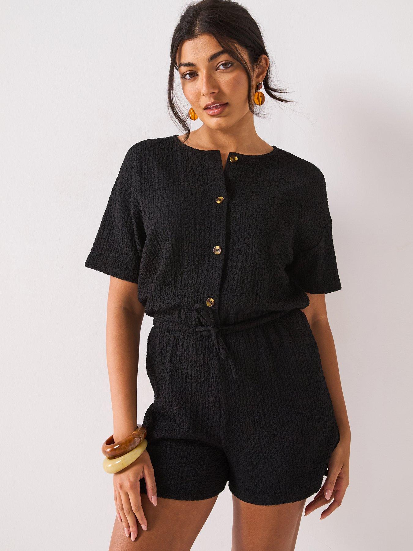 front image of v-by-very-texture-playsuit