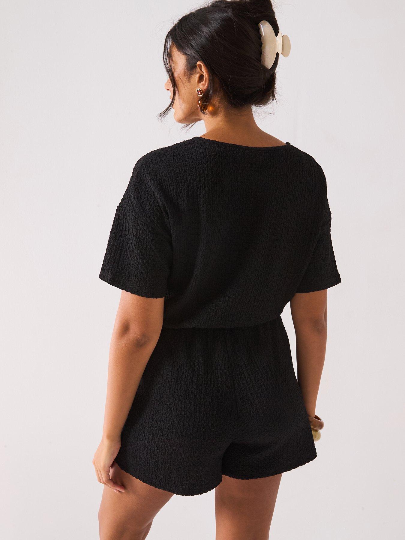 stillFront image of v-by-very-texture-playsuit