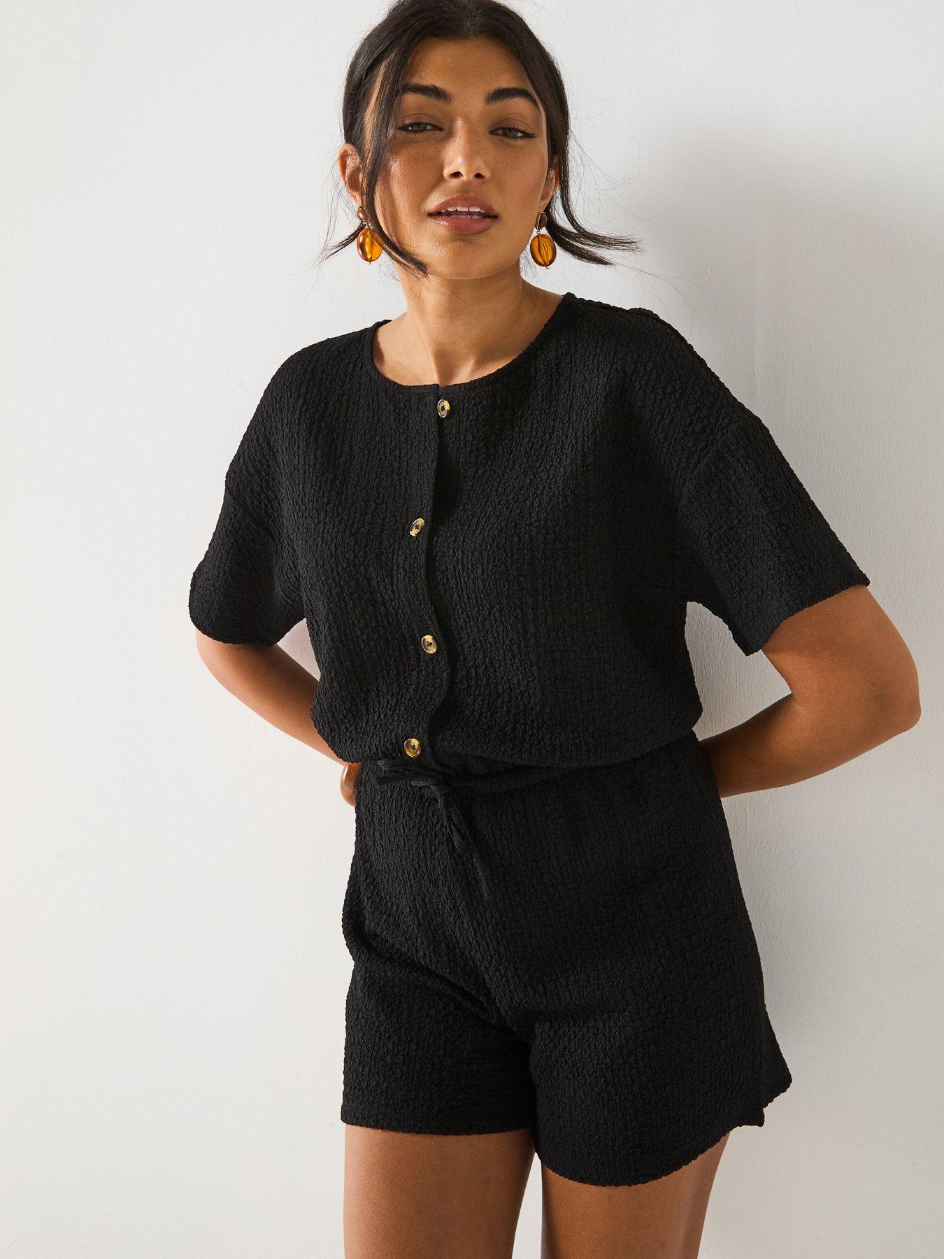  image of v-by-very-texture-playsuit