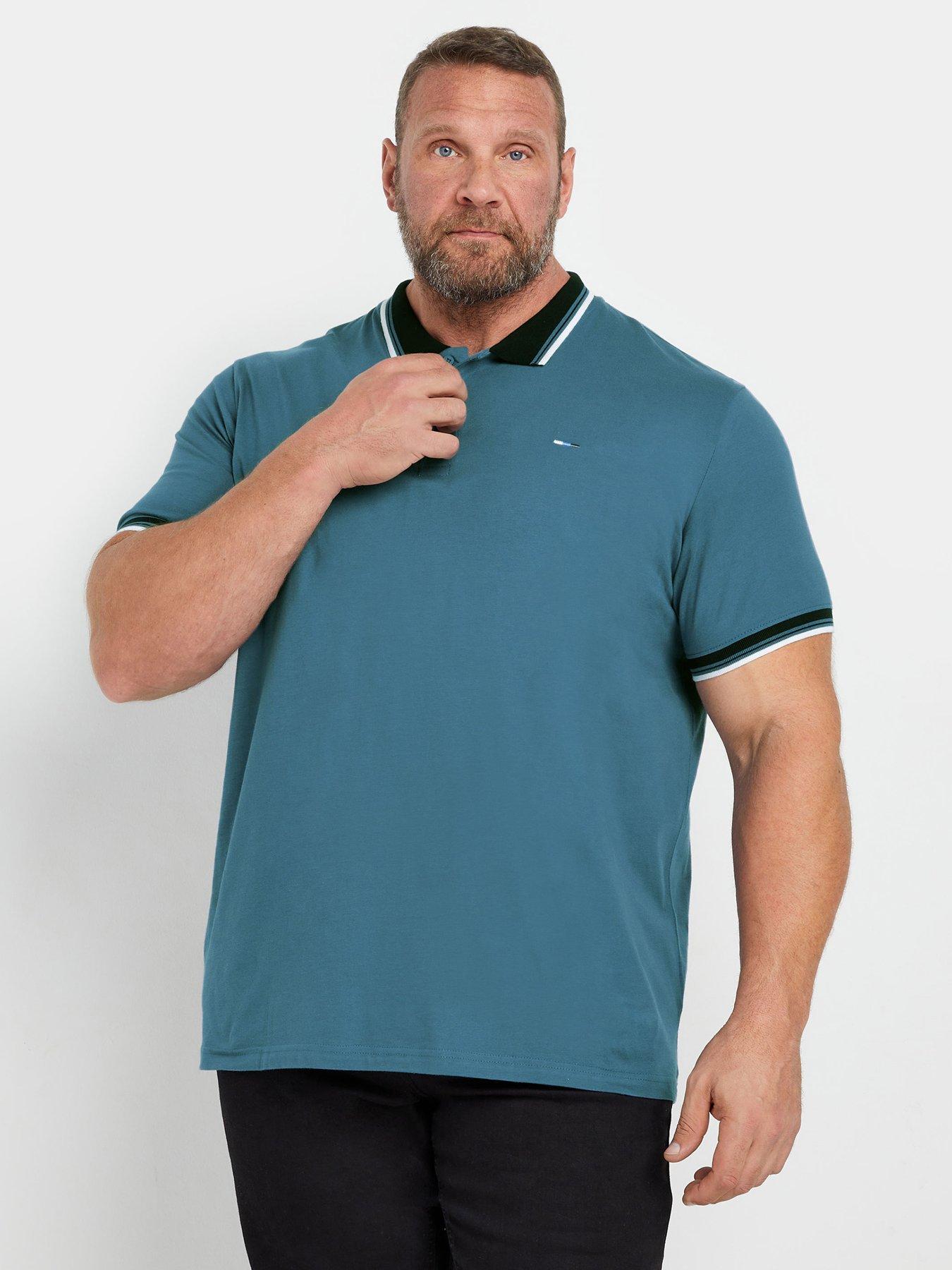 undefined Big  &  Tall Cut  &  Sew Polo Shirt - Blue