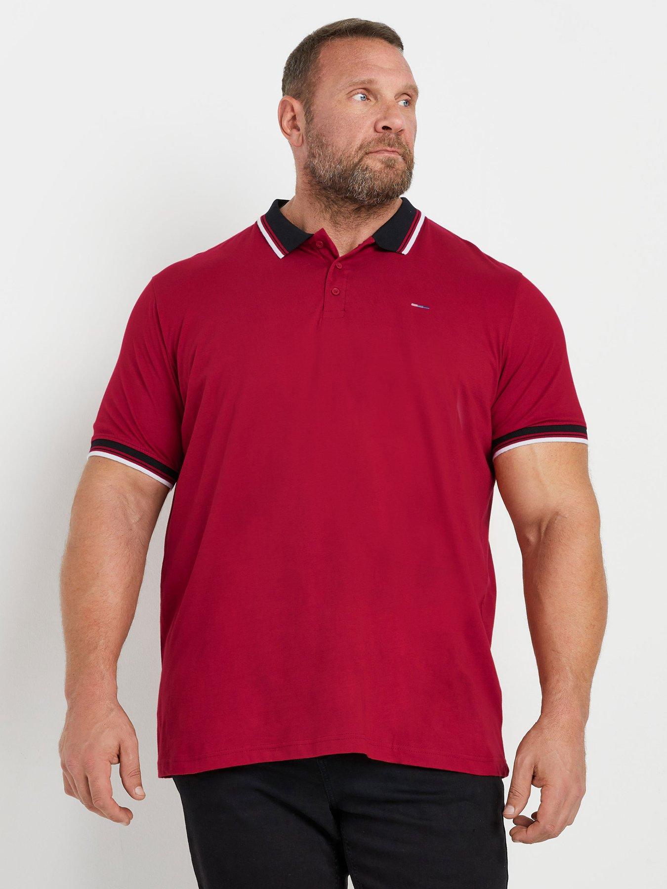 undefined Big  &  Tall Cut  &  Sew Polo Shirt - Red