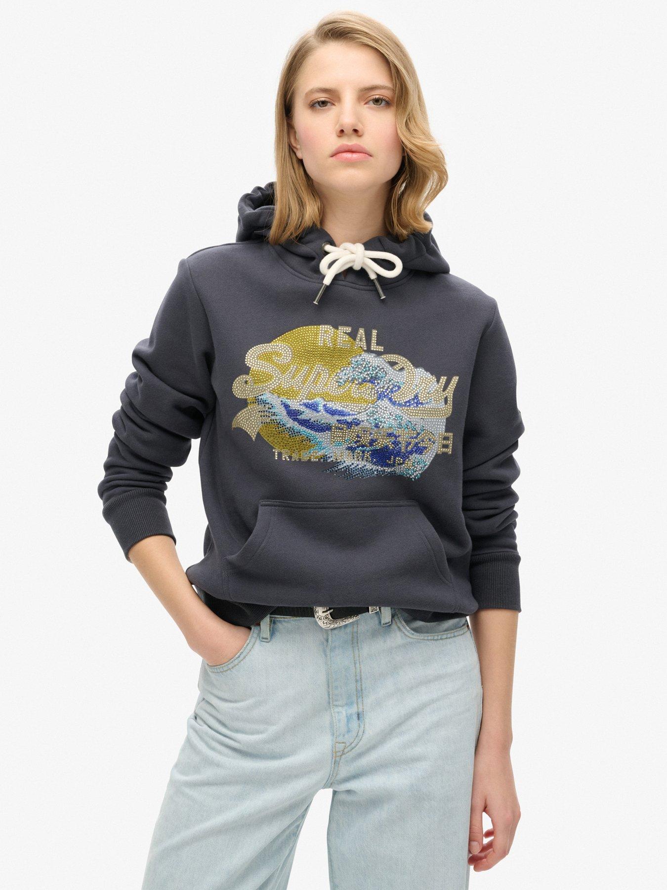 Image 1 of 5 of Superdry Tokyo Vintage Logo Graphic Hoody - Black