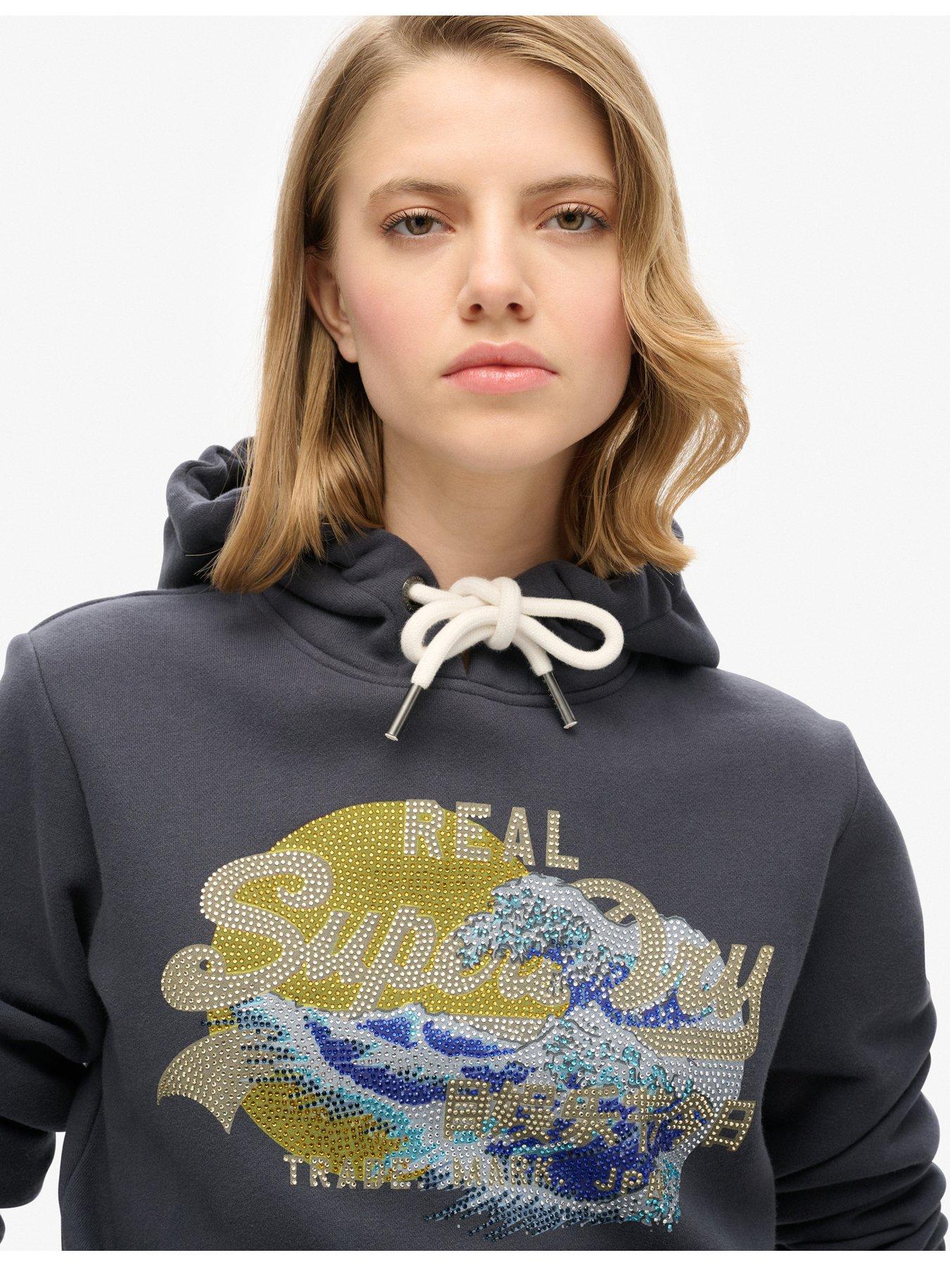 Image 4 of 5 of Superdry Tokyo Vintage Logo Graphic Hoody - Black