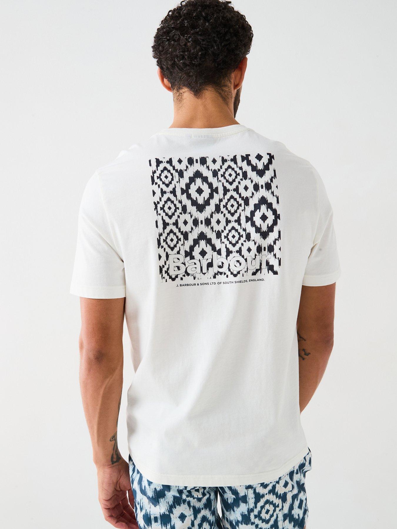  image of barbour-homelane-relaxed-fit-back-hit-t-shirt-off-white