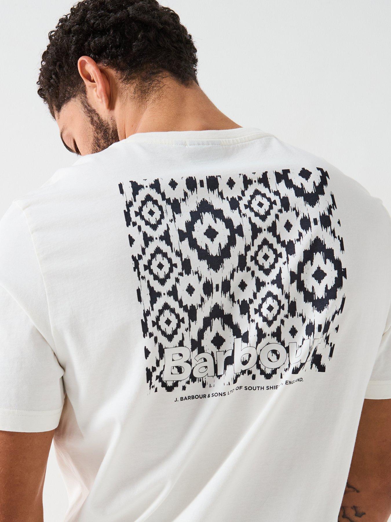  image of barbour-homelane-relaxed-fit-back-hit-t-shirt-off-white