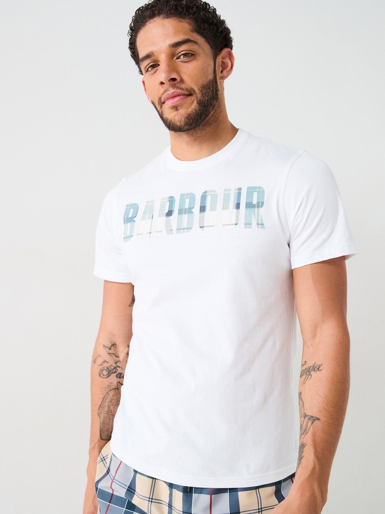  image of barbour-thurford-short-sleeve-t-shirt-white
