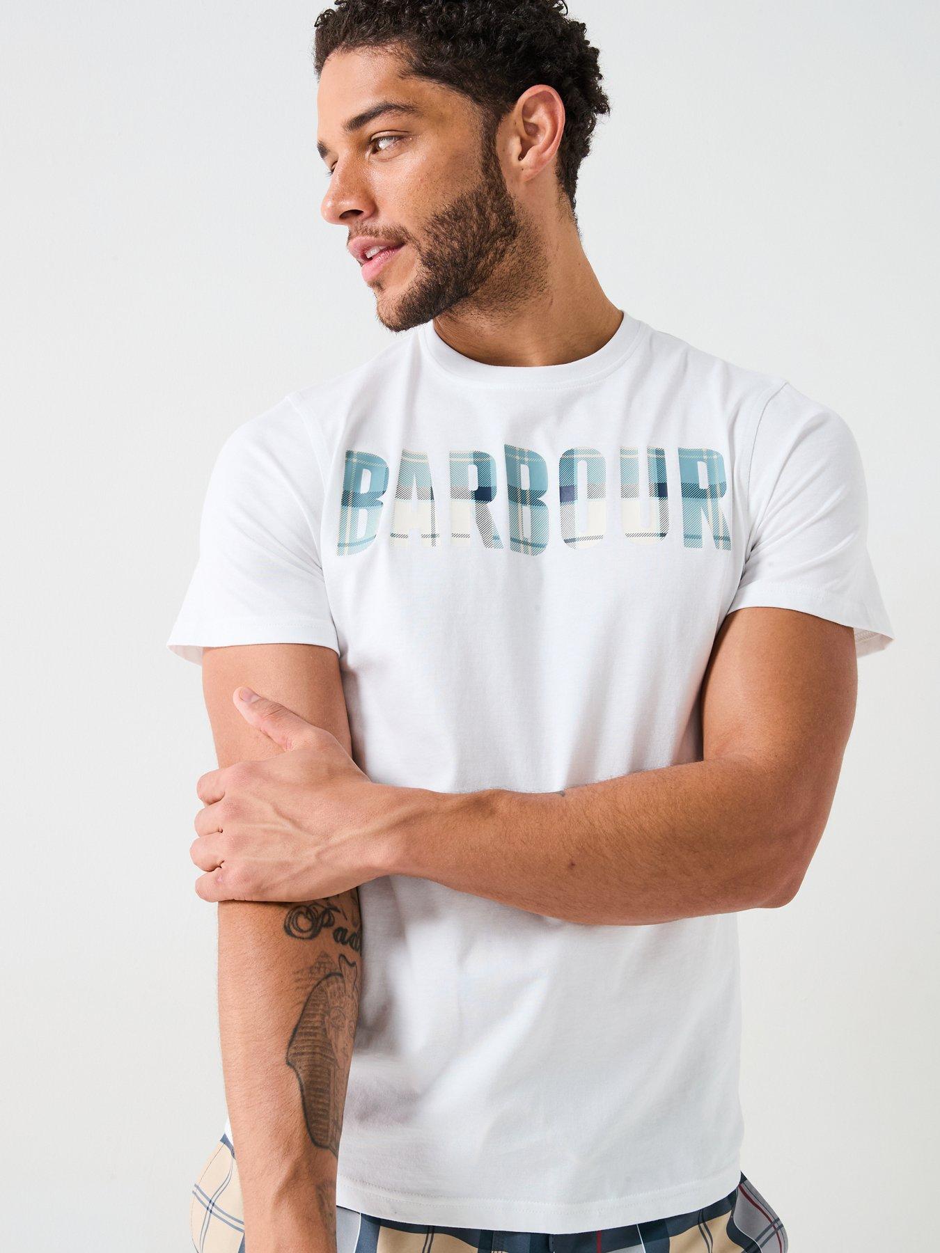  image of barbour-thurford-short-sleeve-t-shirt-white