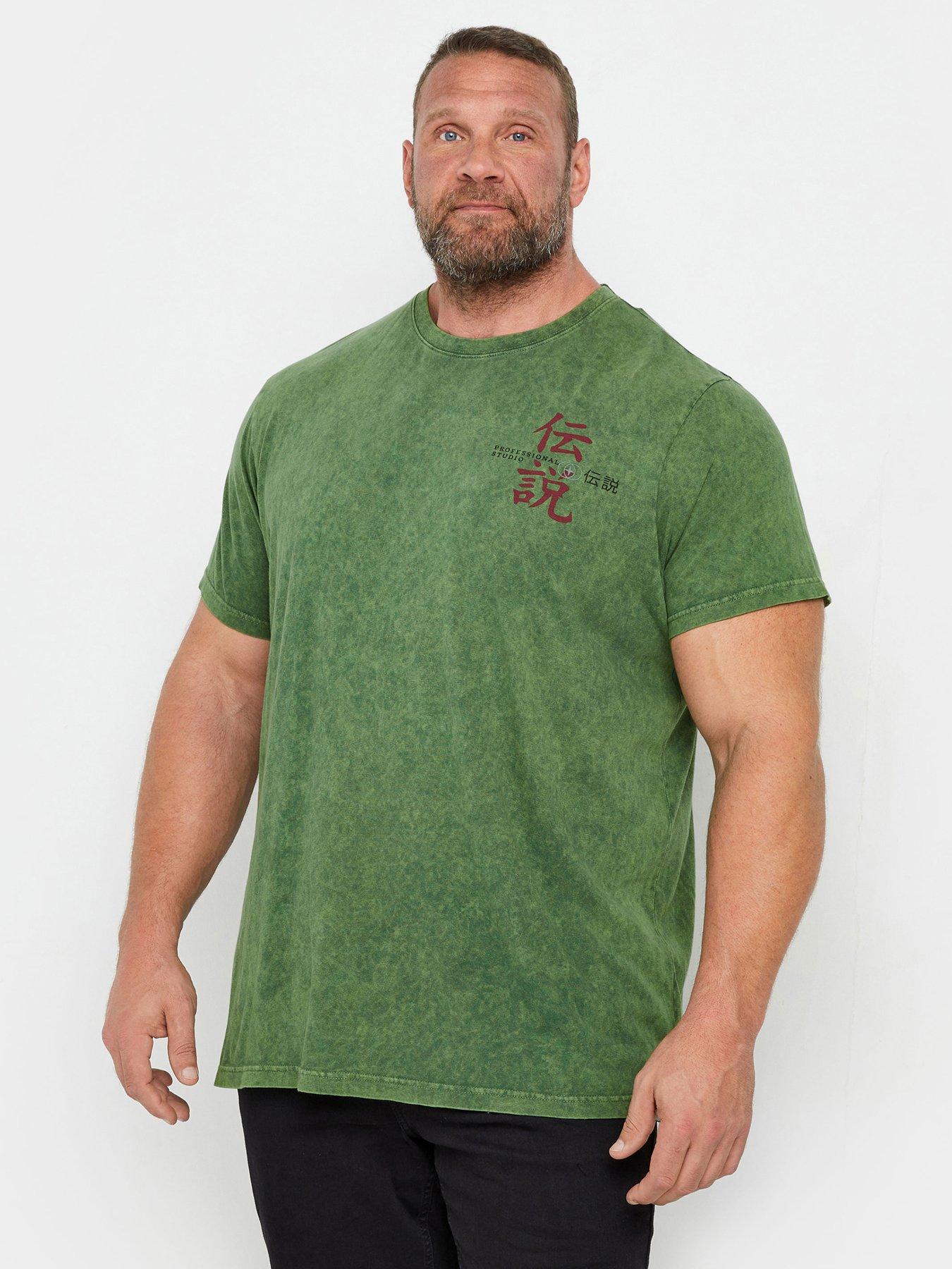badrhino-big-amp-tall-acid-wash-print-t-shirt-green