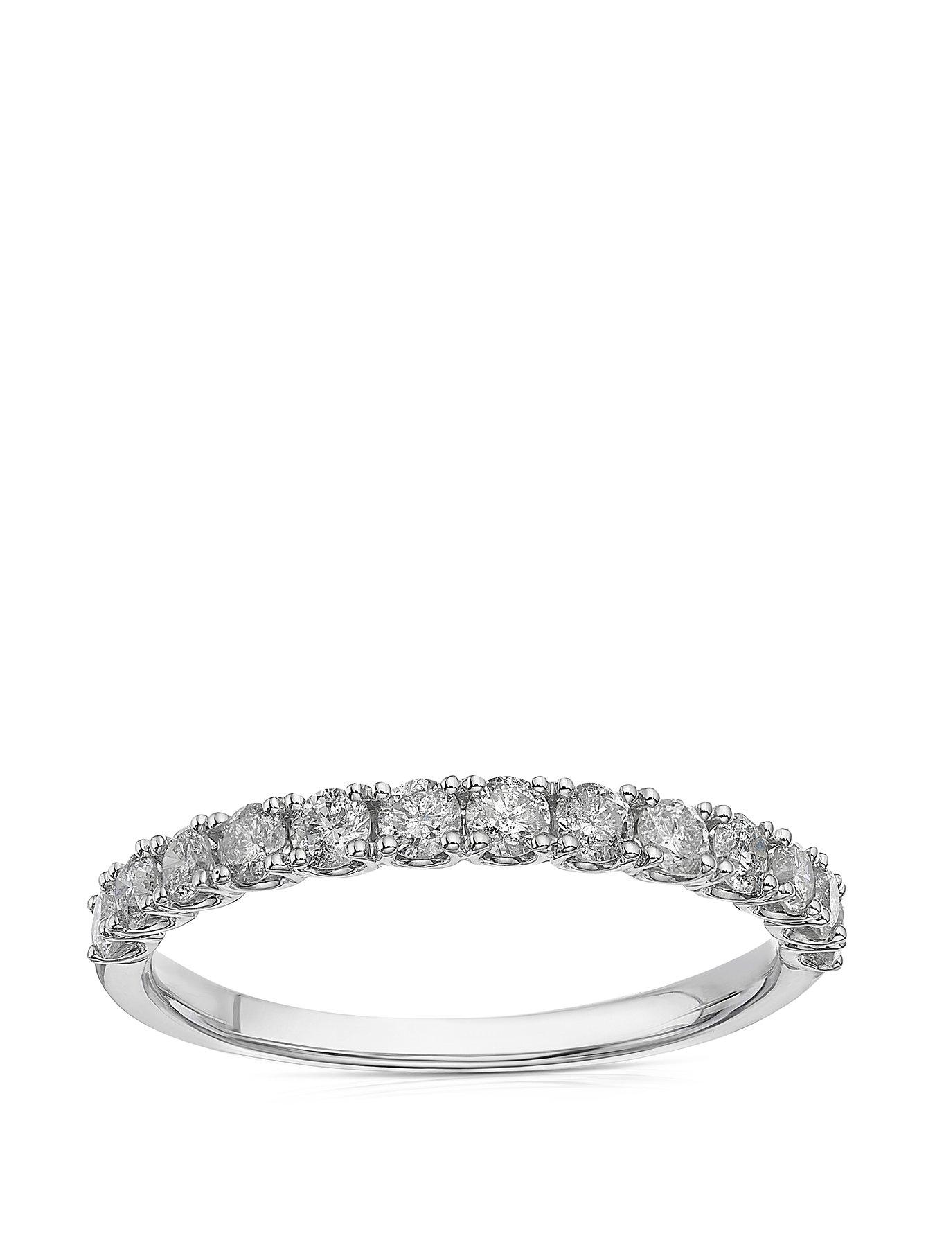 undefined 18ct White Gold 0.50ct Round Cut Diamond Eternity Ring