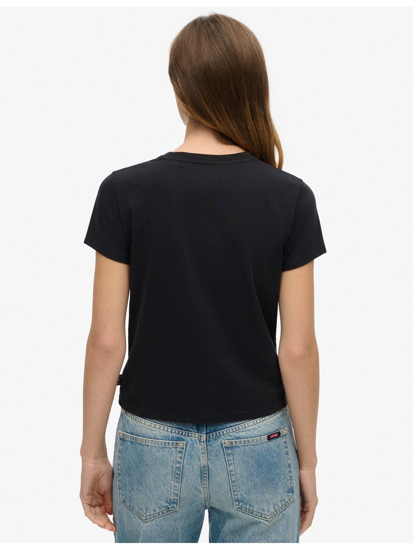 Image 2 of 5 of Superdry Pop Archive Print T-Shirt - Black