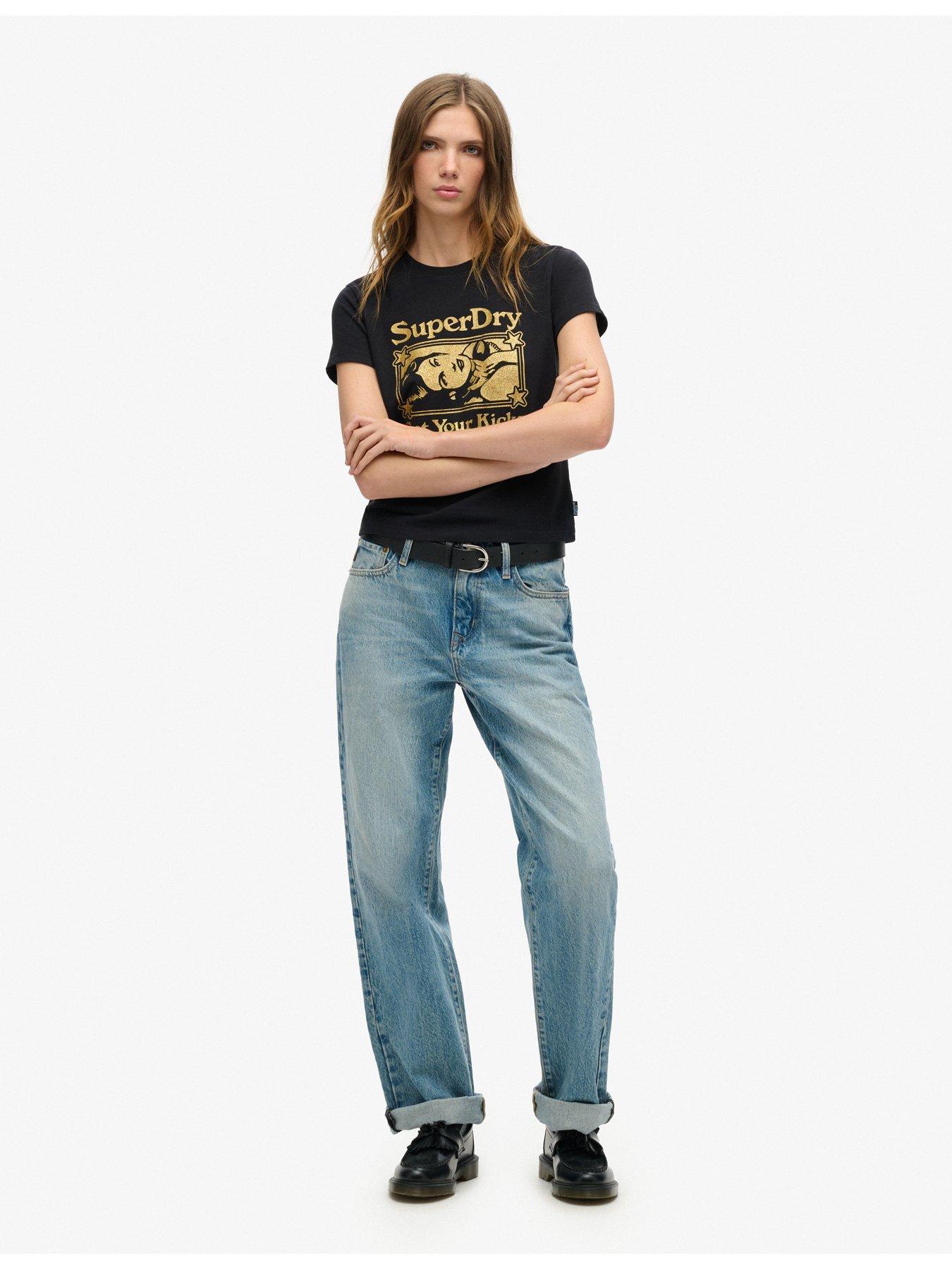 Image 3 of 5 of Superdry Pop Archive Print T-Shirt - Black