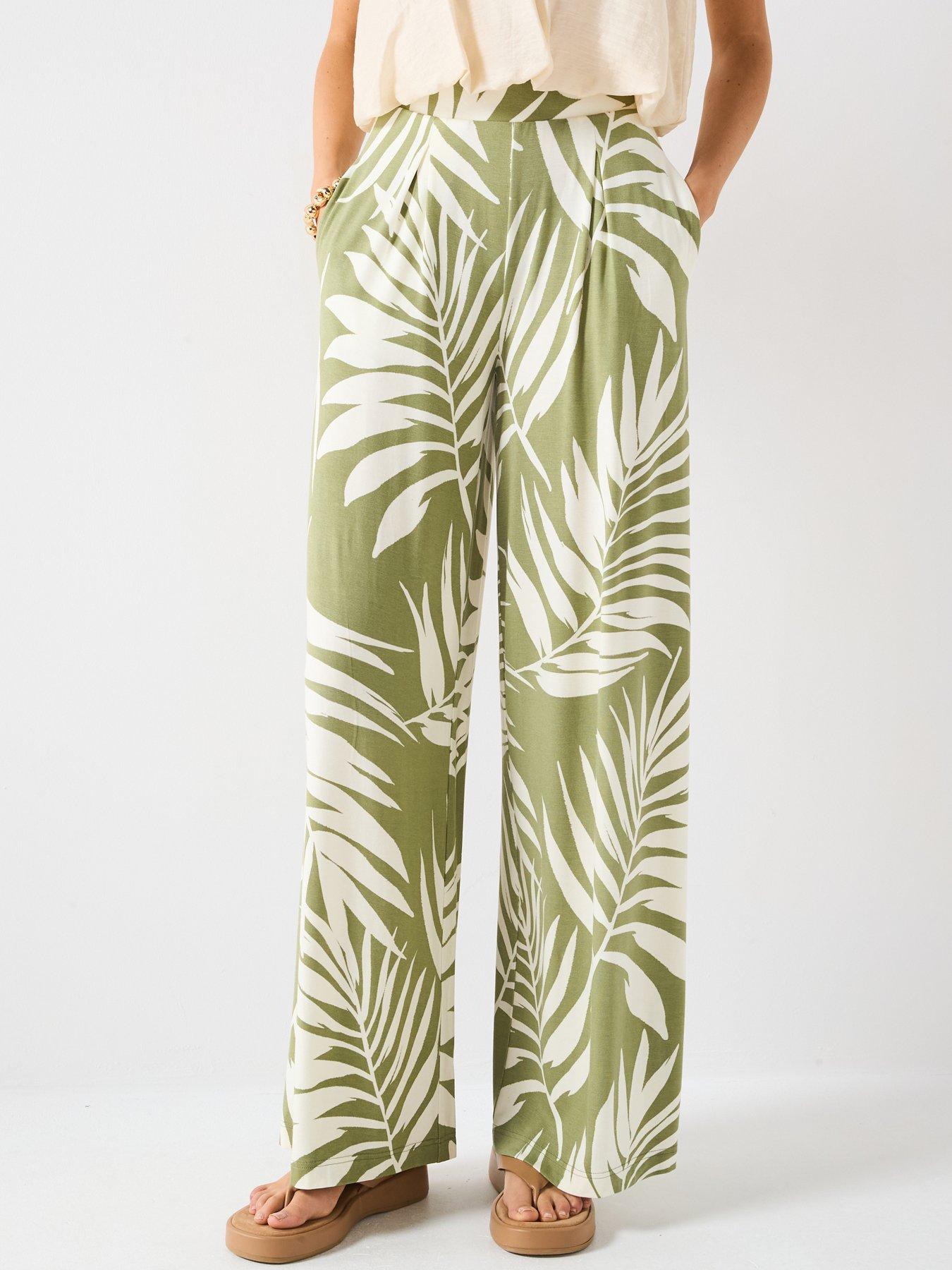  image of everyday-high-waisted-wide-leg-trouser-print