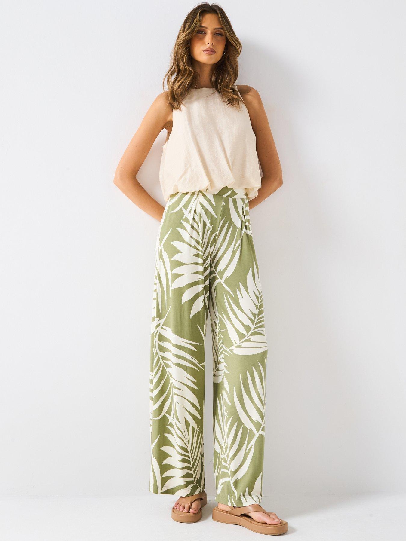  image of everyday-high-waisted-wide-leg-trouser-print