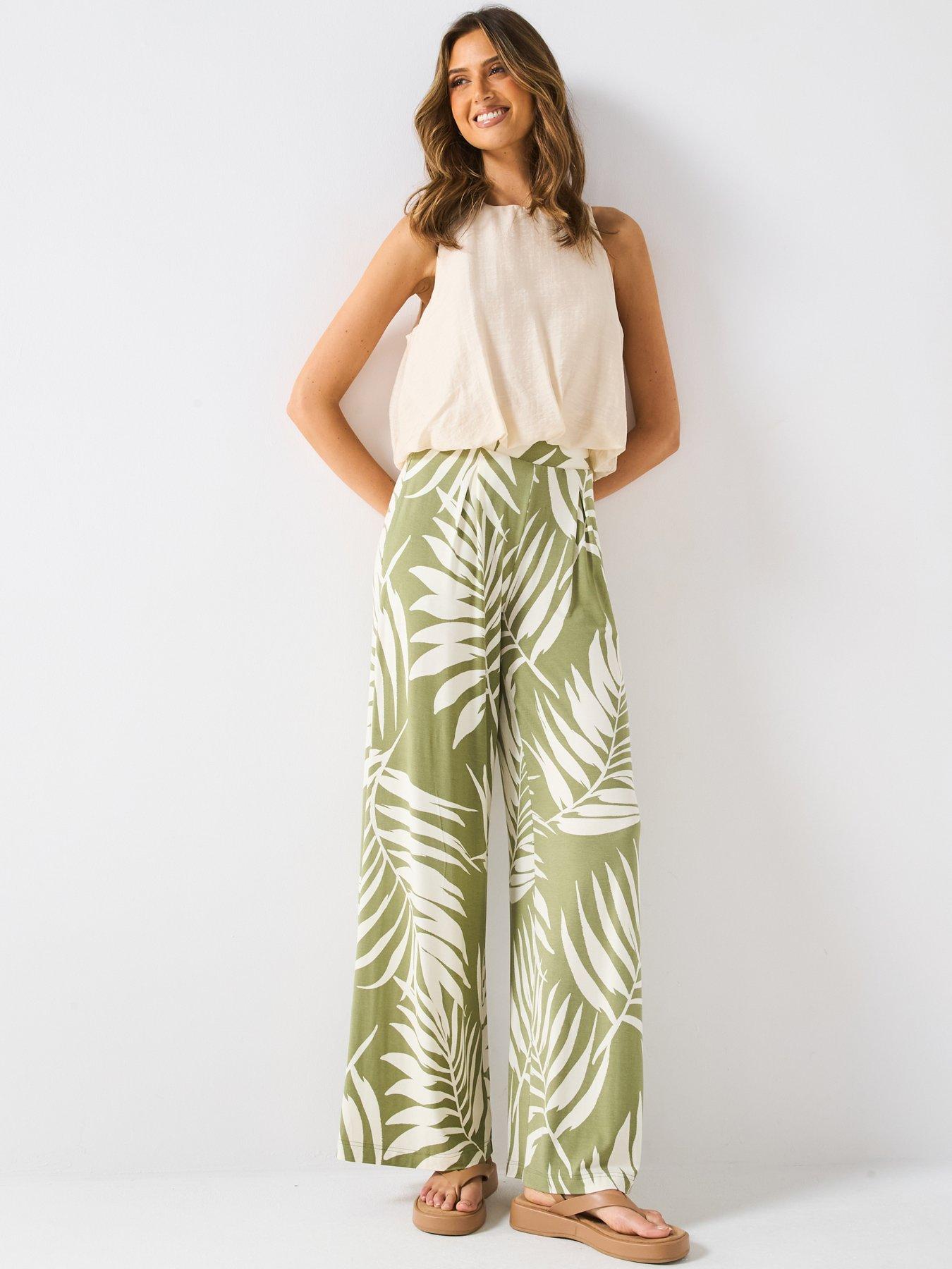  image of everyday-high-waisted-wide-leg-trouser-print