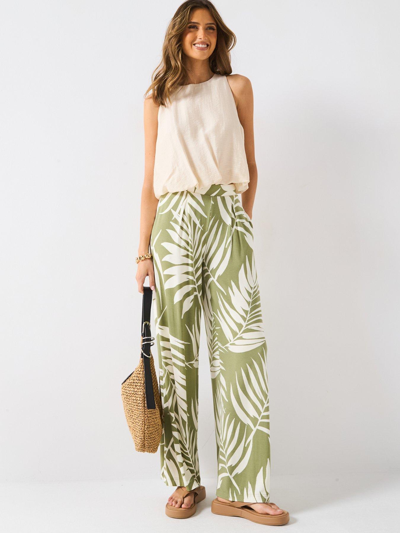  image of everyday-high-waisted-wide-leg-trouser-print