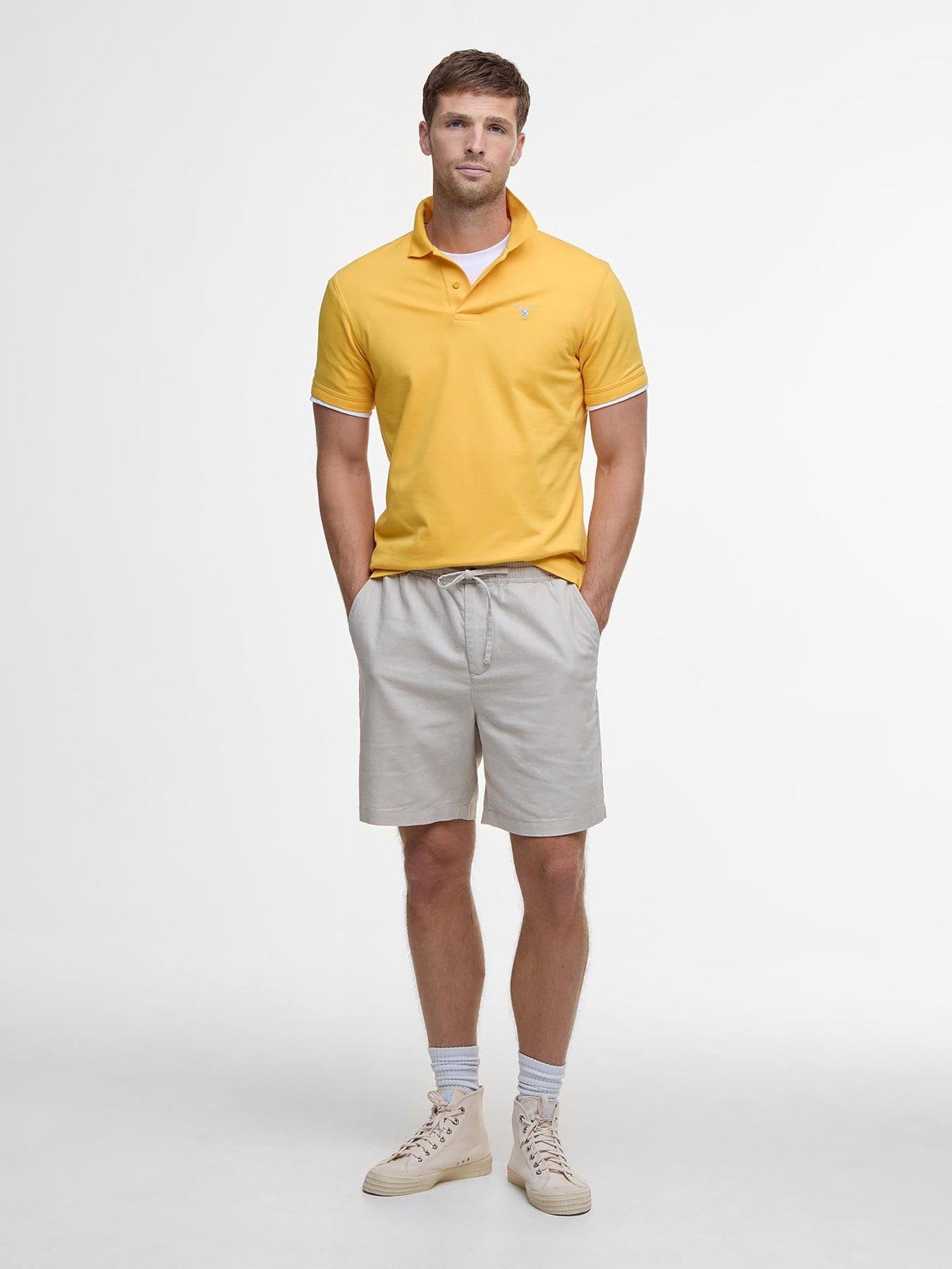Barbour Cotton Linen Relaxed Shorts - Beige