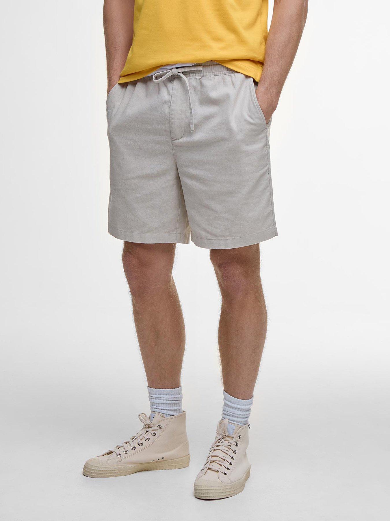 Image 3 of 5 of Barbour Cotton Linen Relaxed Shorts - Beige