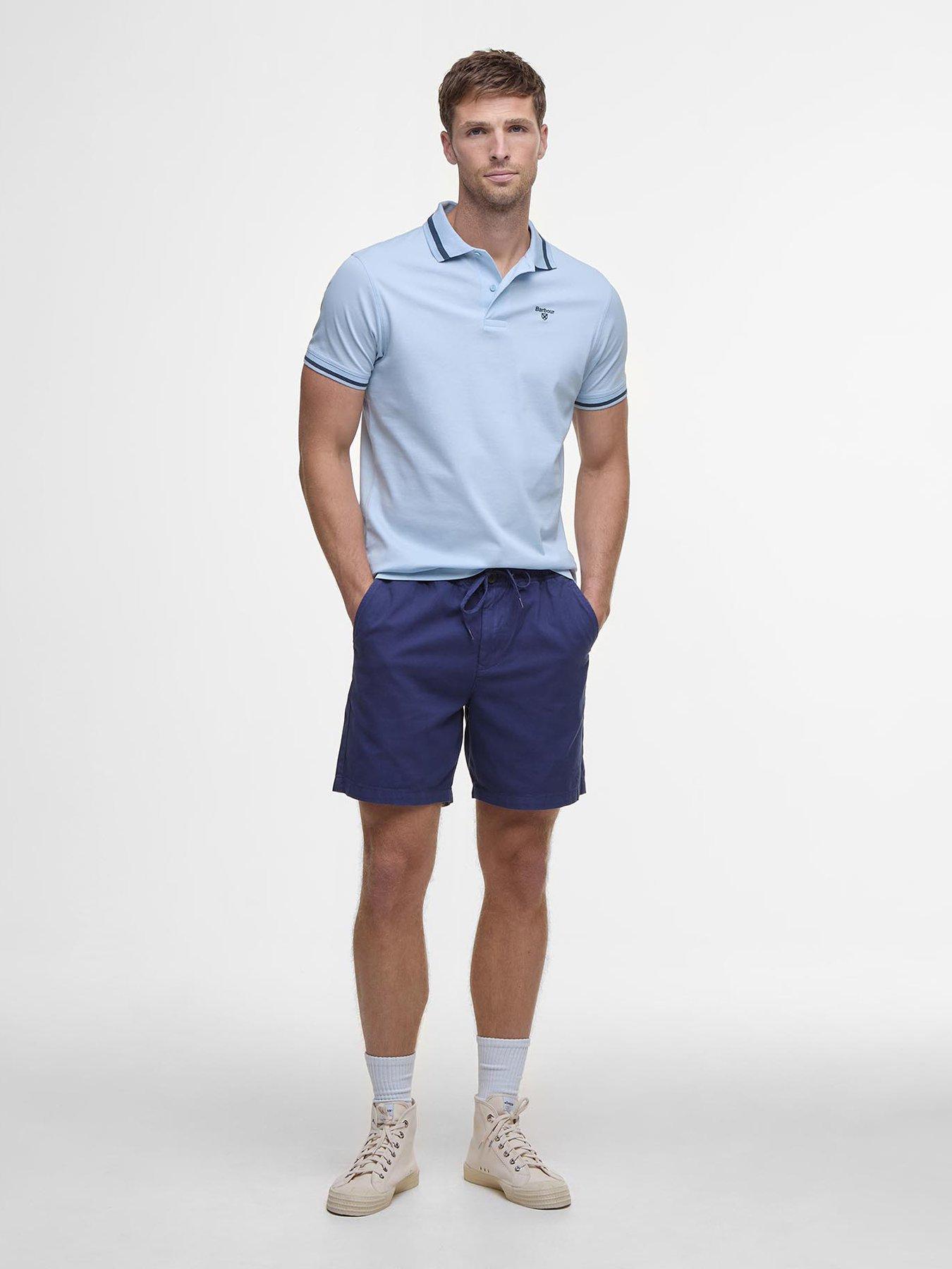 Barbour Washed Oxford Relaxed Shorts - Dark Blue