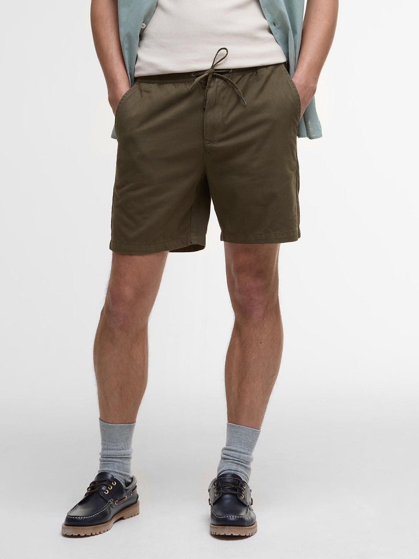 Barbour Washed Oxford Relaxed Shorts - Dark Green