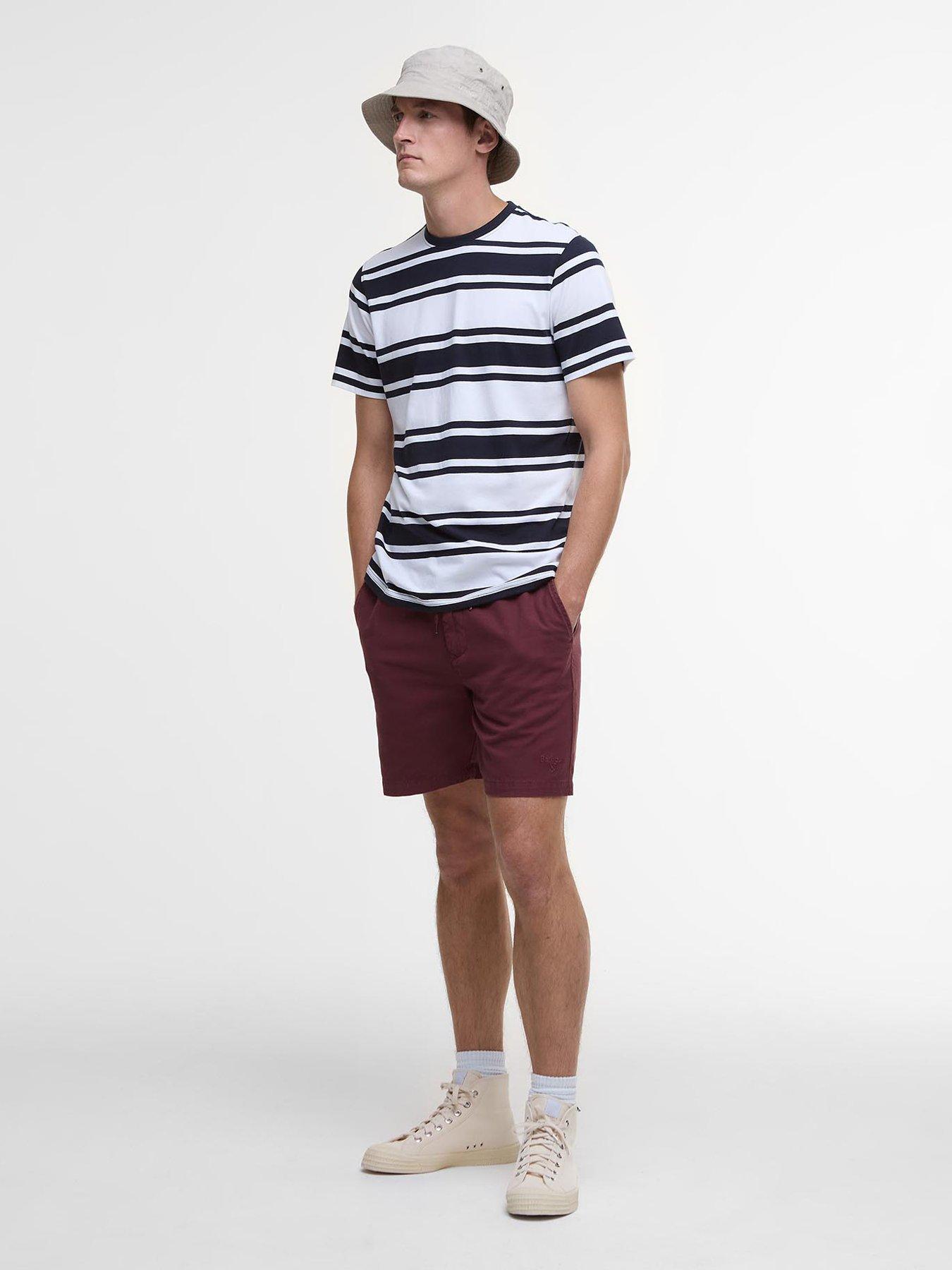 Barbour Washed Oxford Relaxed Shorts - Dark Purple